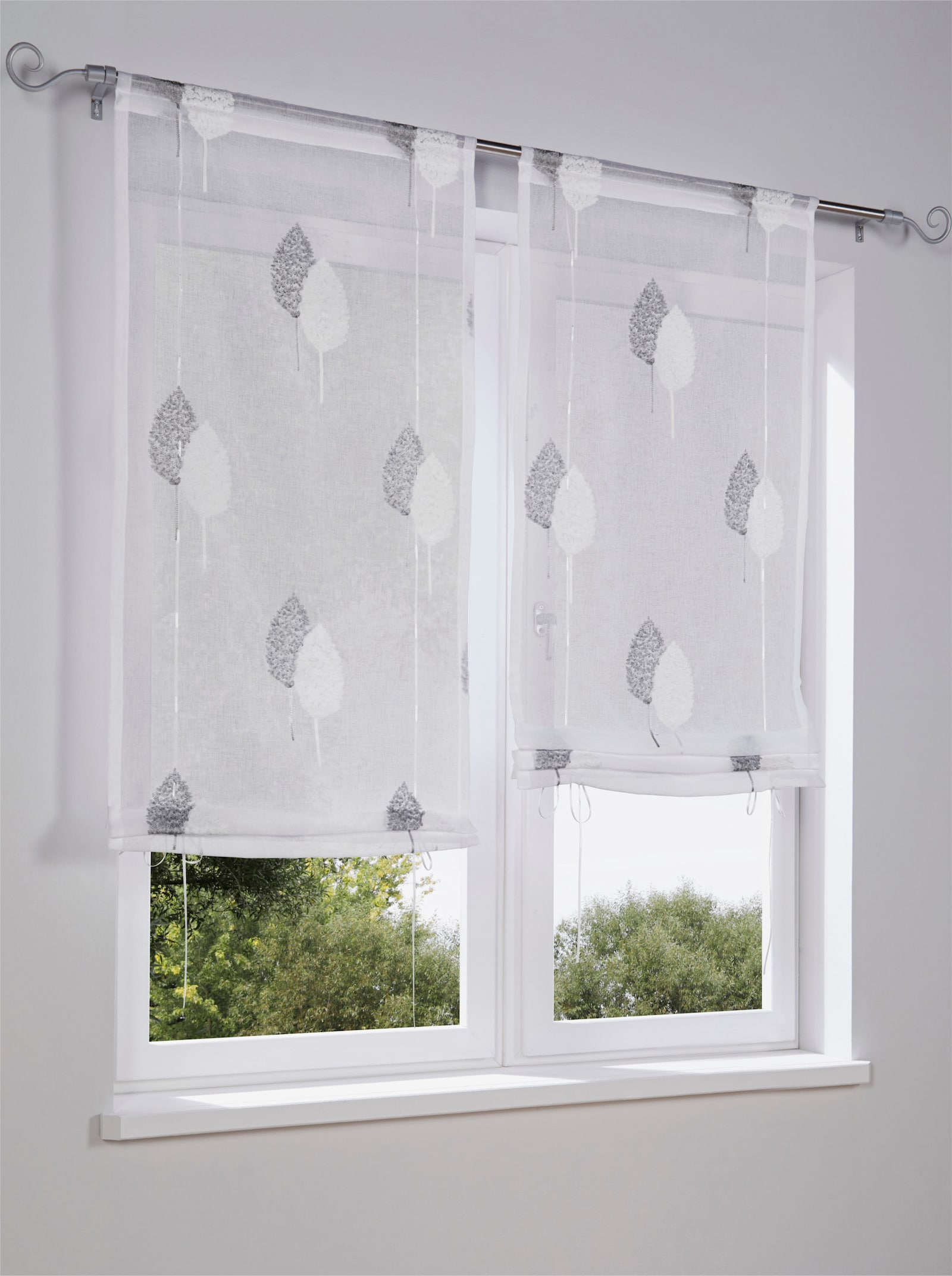 heine home Bändchenrollo - grau