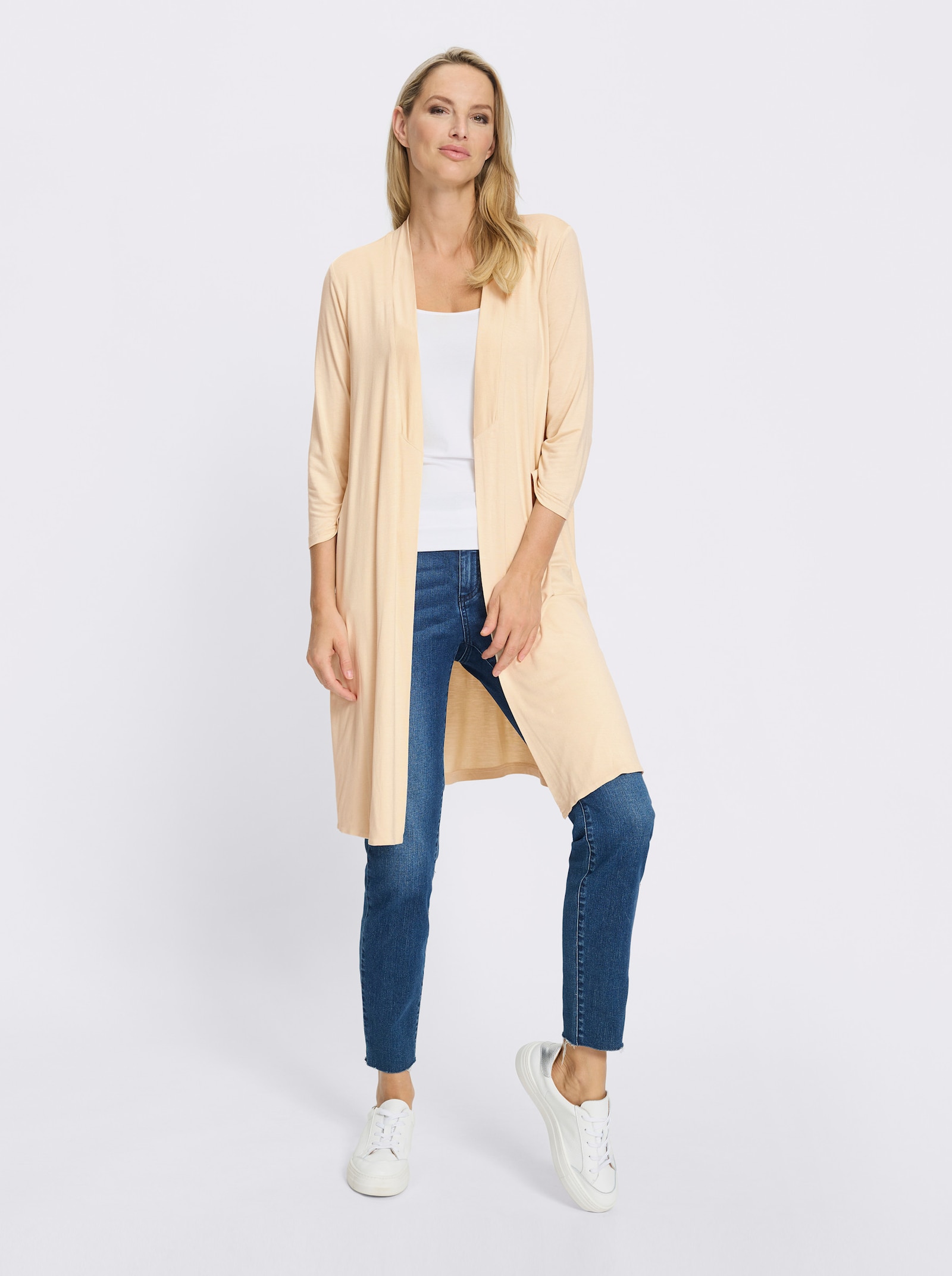 heine Shirtjacke verschlusslos - sand