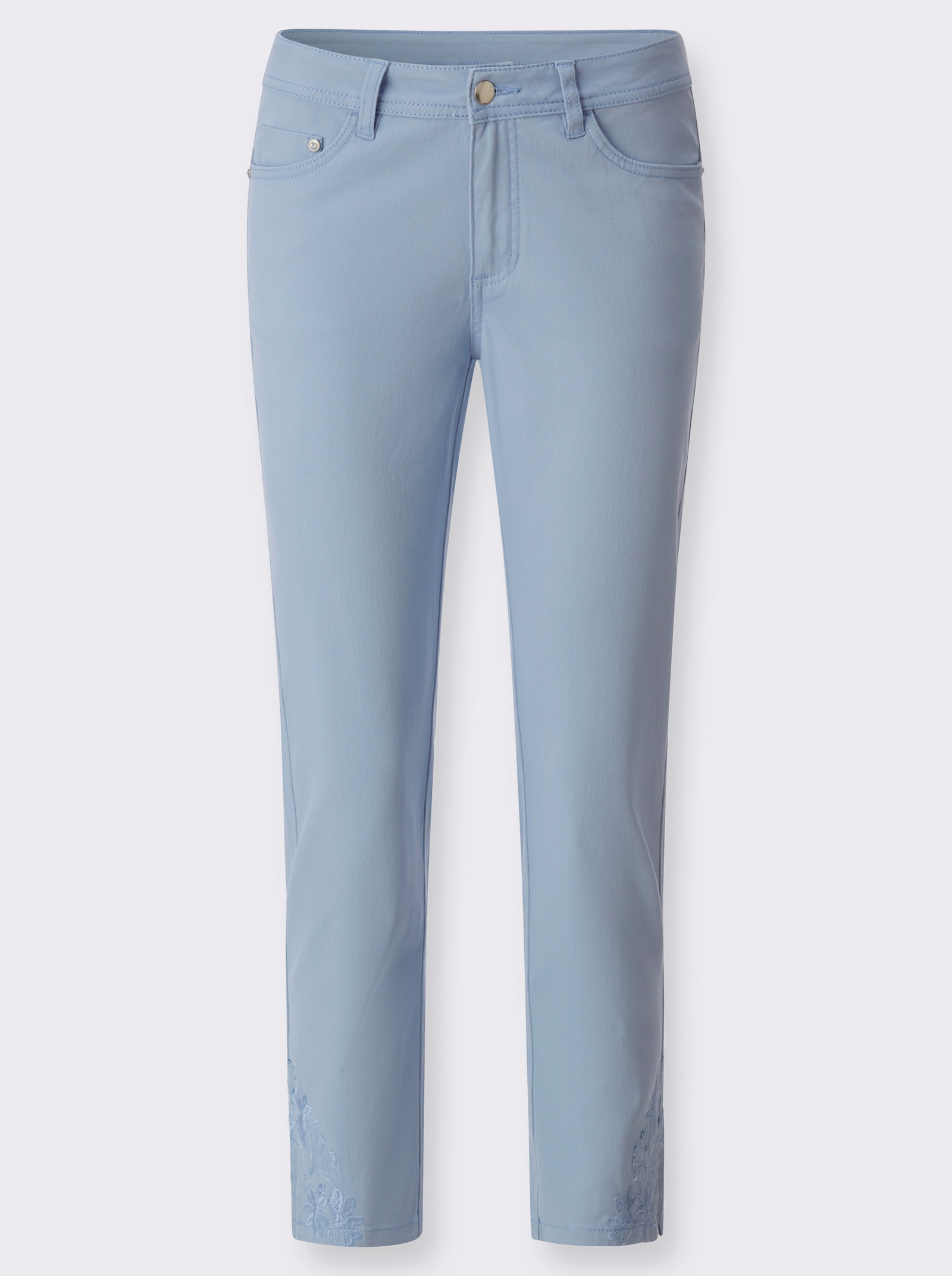 7/8-Jeans in Baumwoll-Stretch-Qualität - bleu