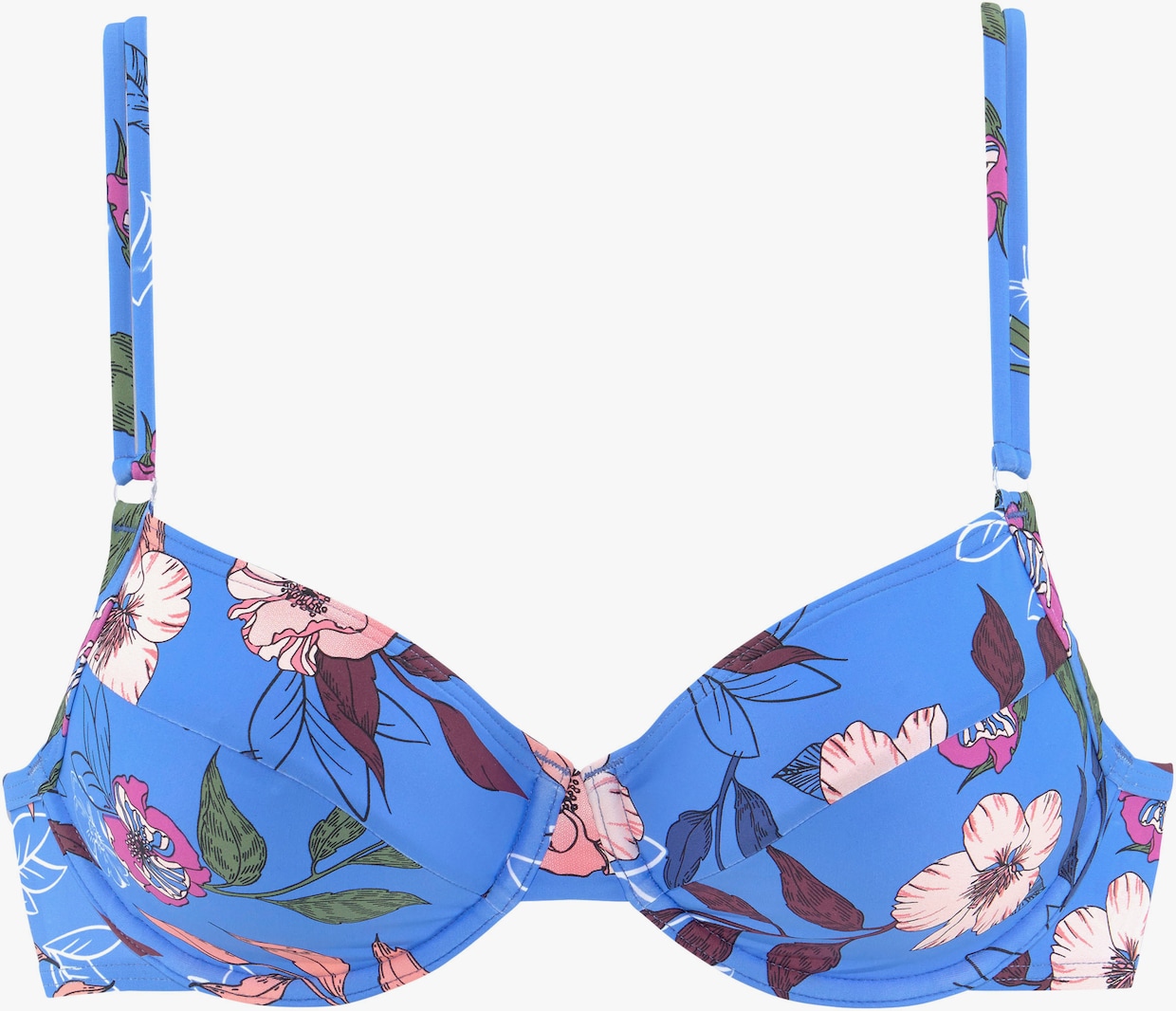 s.Oliver Beugelbikinitop - blauw geprint