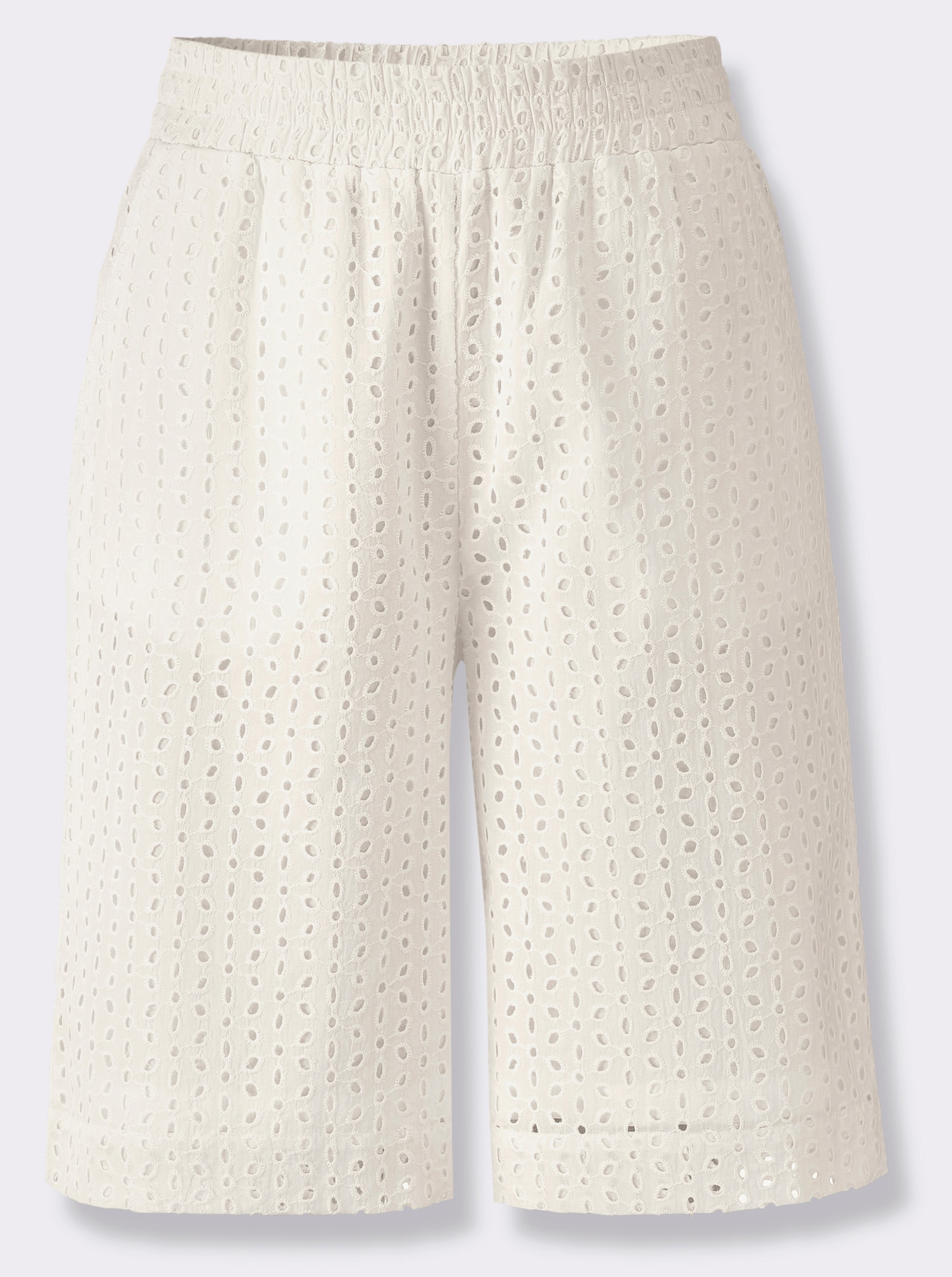 Bermudas in Madeira-Spitze - ecru