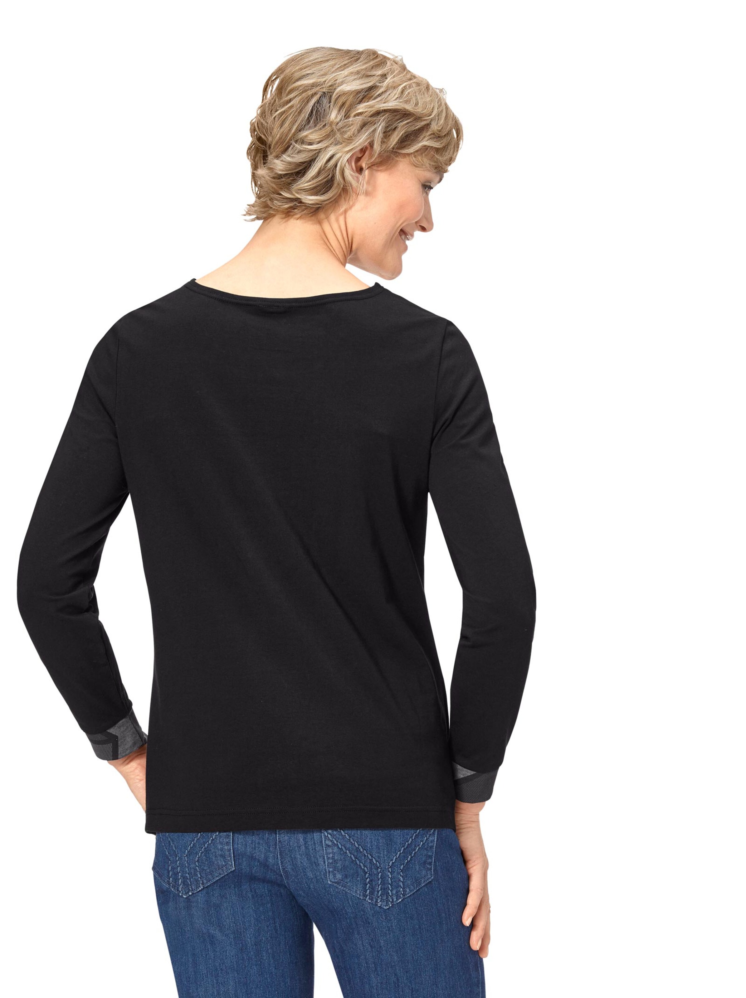 Shirt - schwarz-rot-gemustert