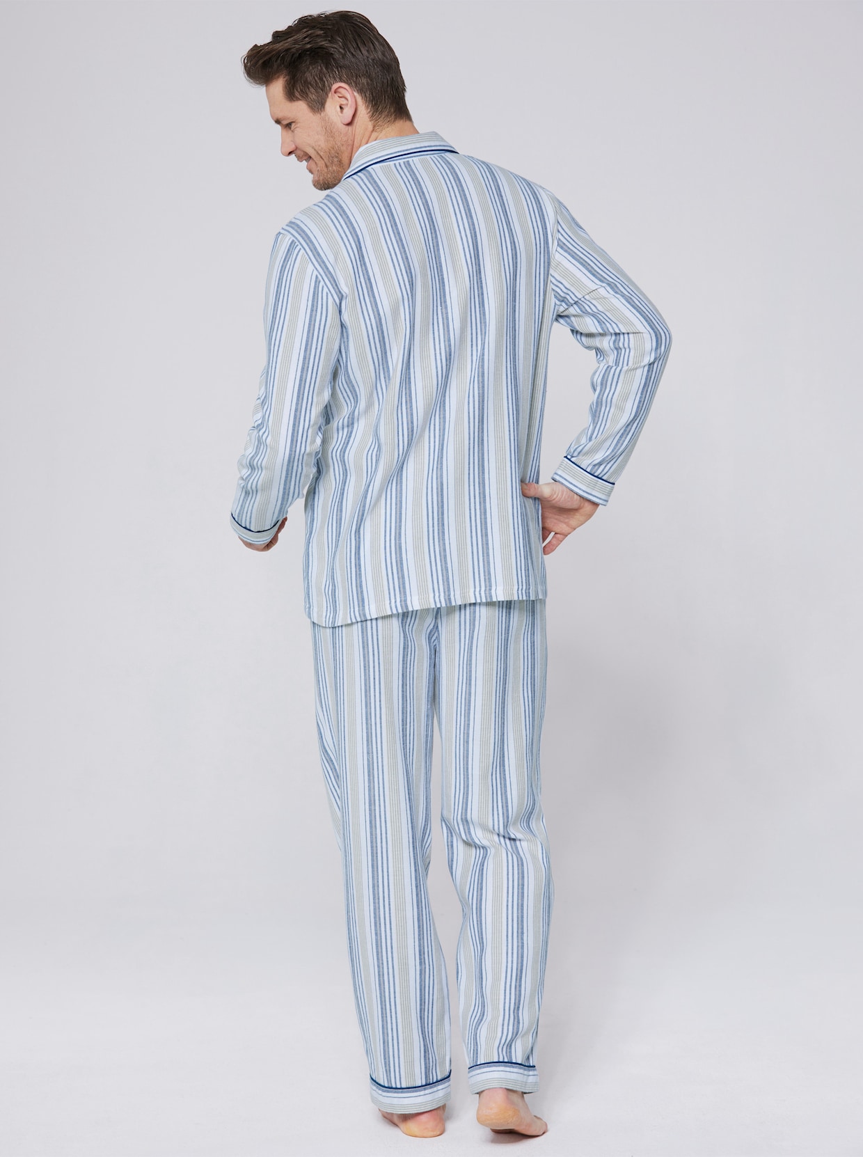 KINGsCLUB Pyjama - blau-gestreift