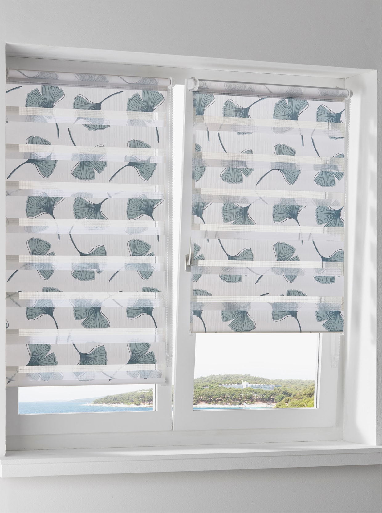 heine home Double enrouleur - blanc-gris