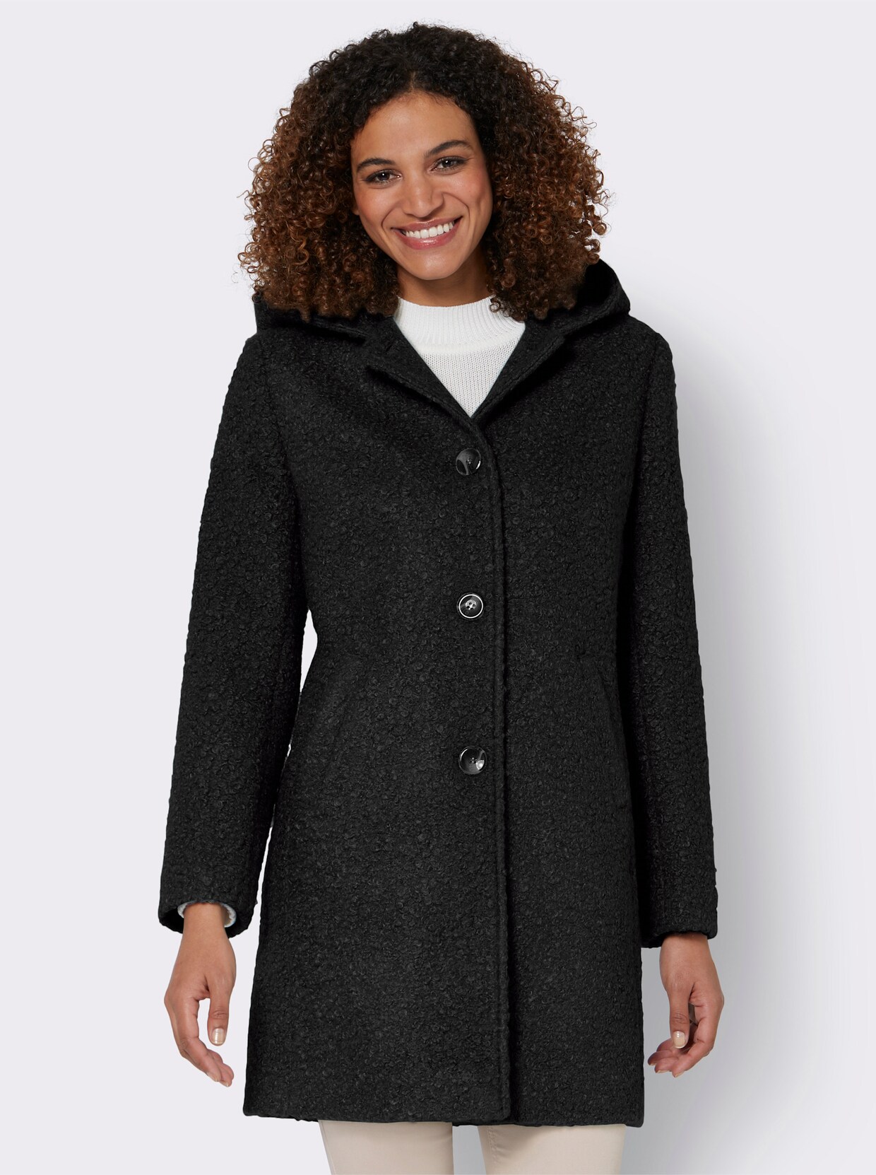 Longjacke - schwarz-grau