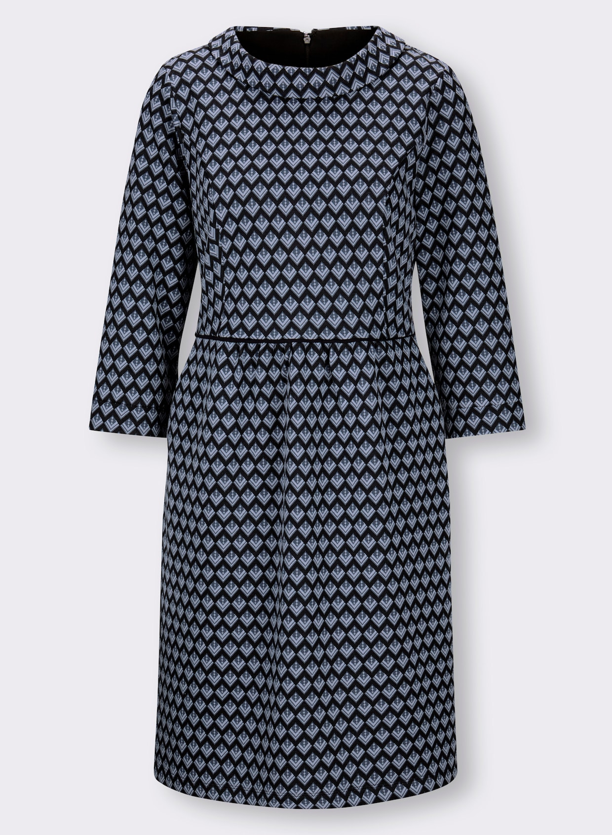 heine Robe jacquard - marine-bleu fumée à motifs