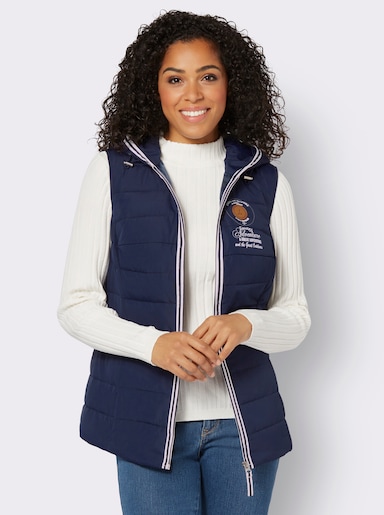 Kapuzenweste mit Adventure-Aufdruck - marine