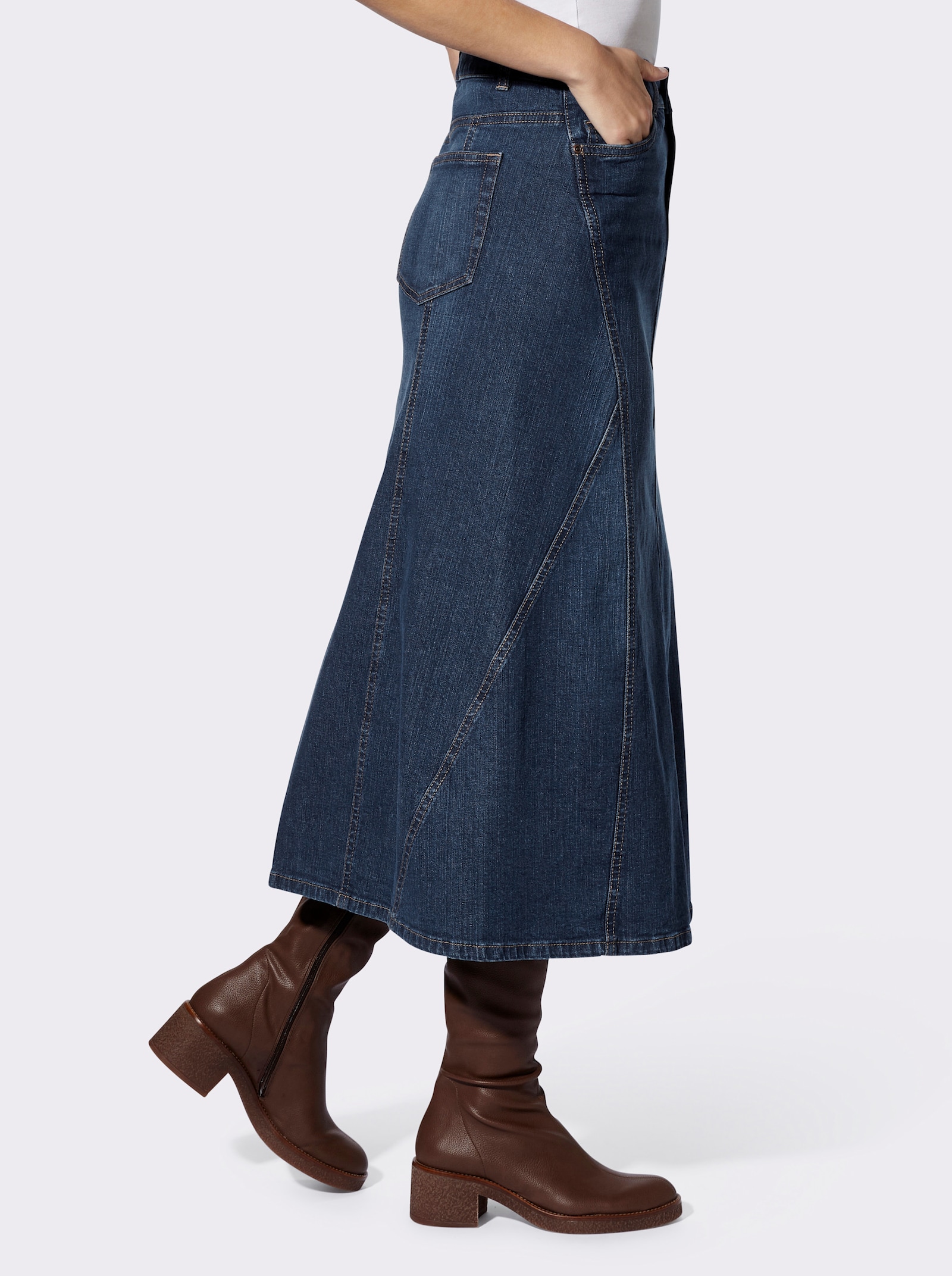 heine Jupe en jeans 5 poches - bleu délavé