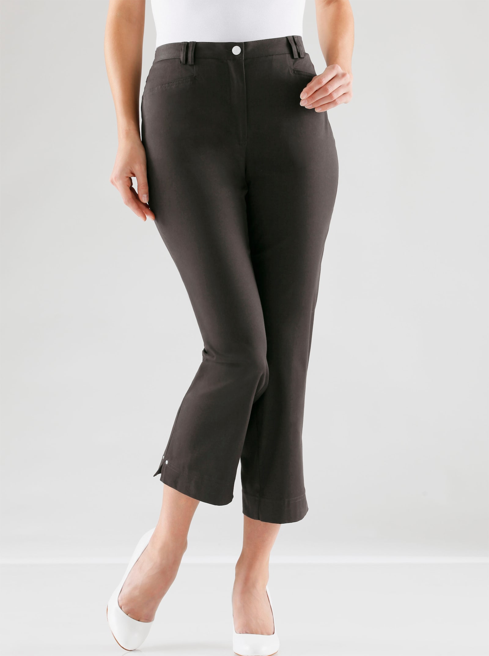 Cosma 7/8-Hose schmutzabweisend und knitterarm - mokka