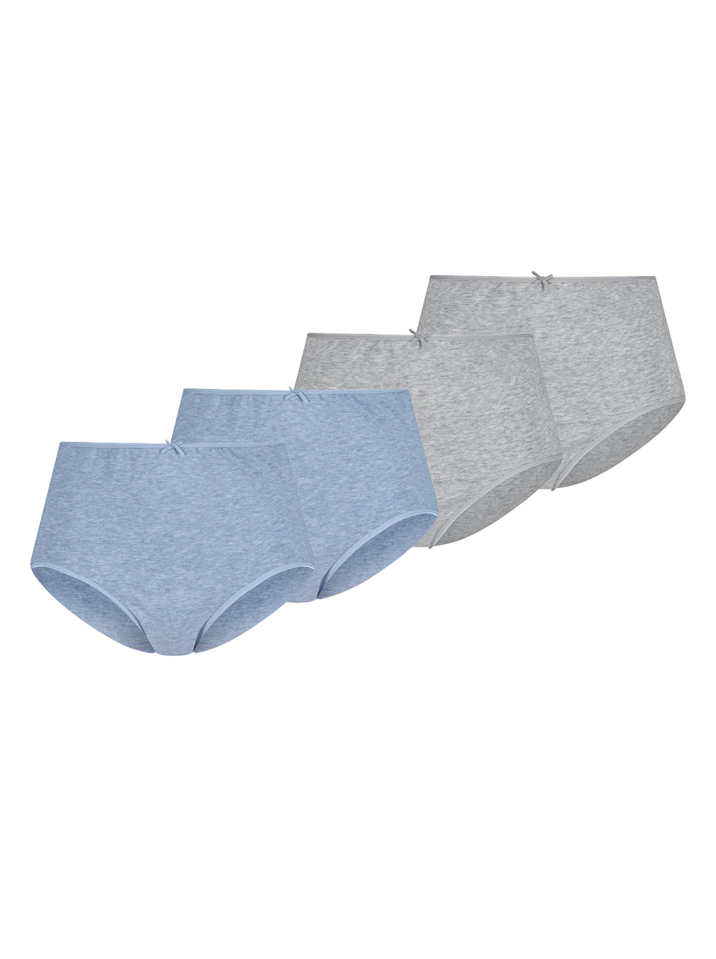 wäschepur Taillenslip - jeansblau + grau-meliert