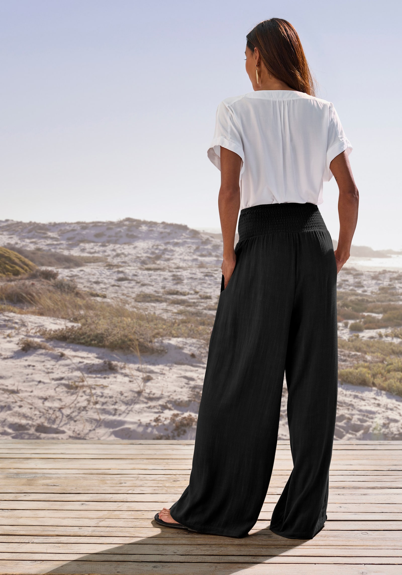 French Connection Pantalon en lin - noir