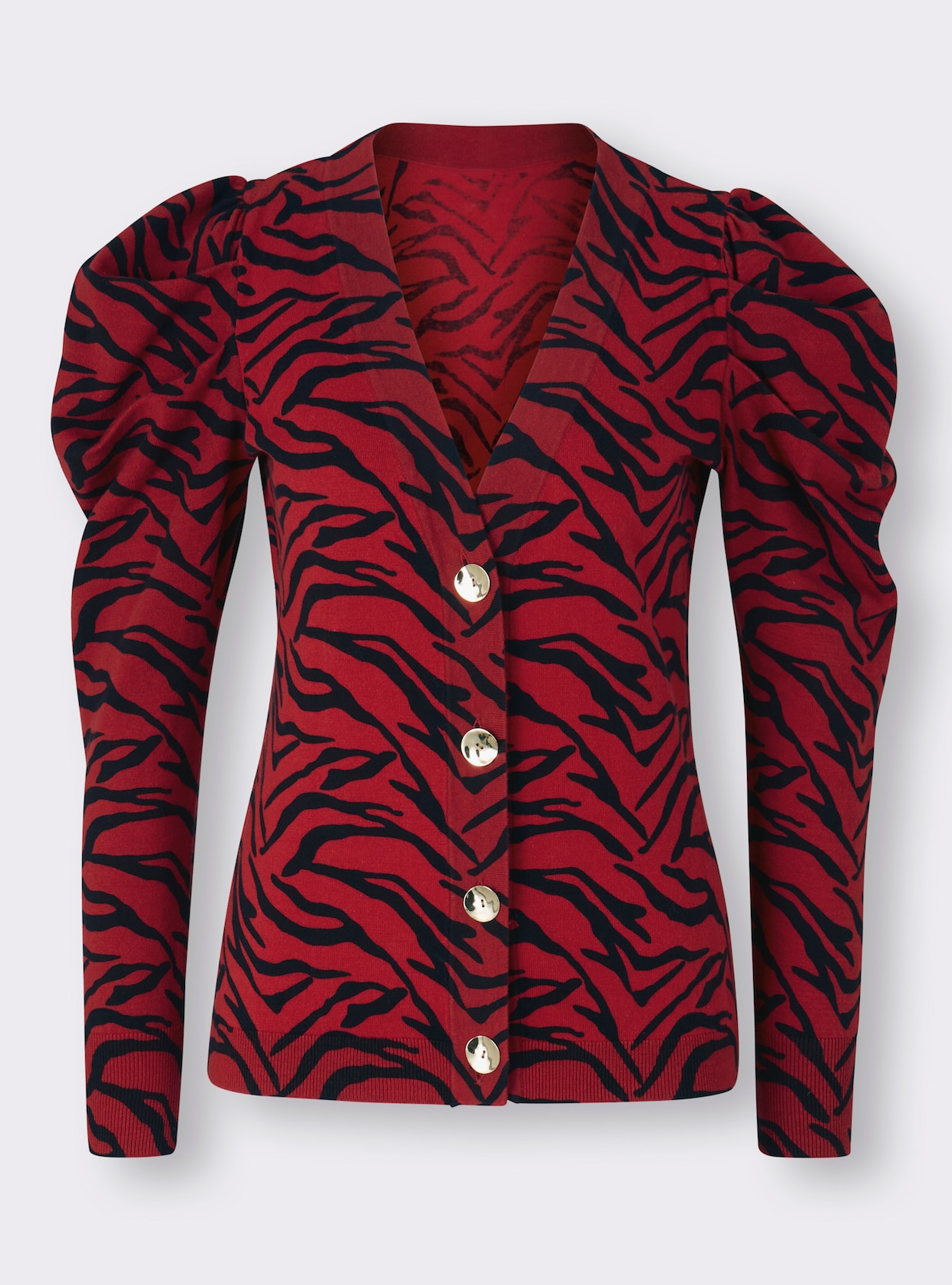 heine Vest - rood/marine geprint