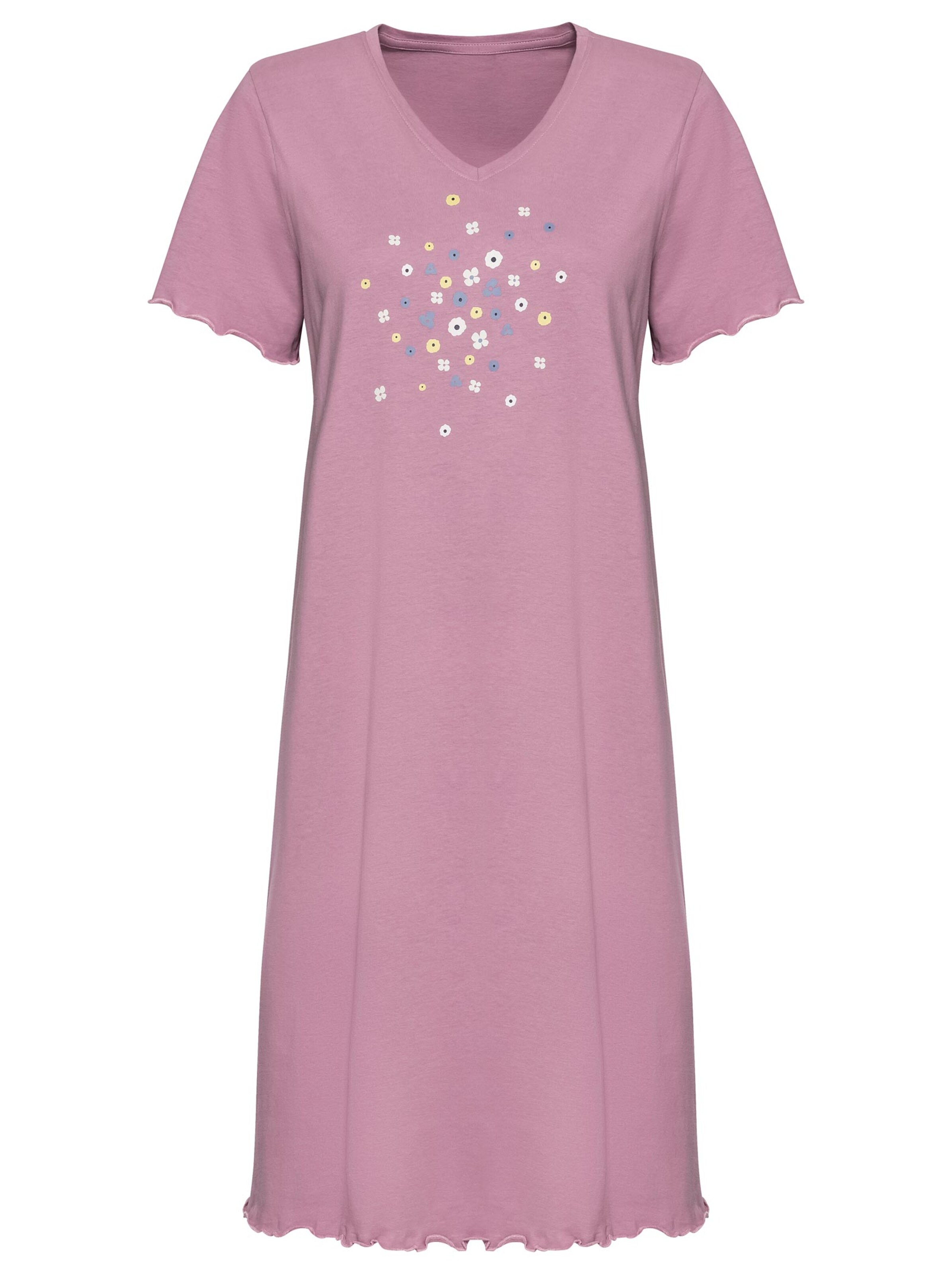 wäschepur Nachthemden - flieder + flieder-bedruckt