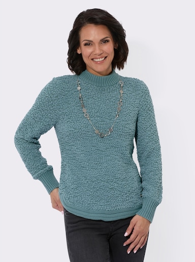 Pullover mit Stehkragen - jade