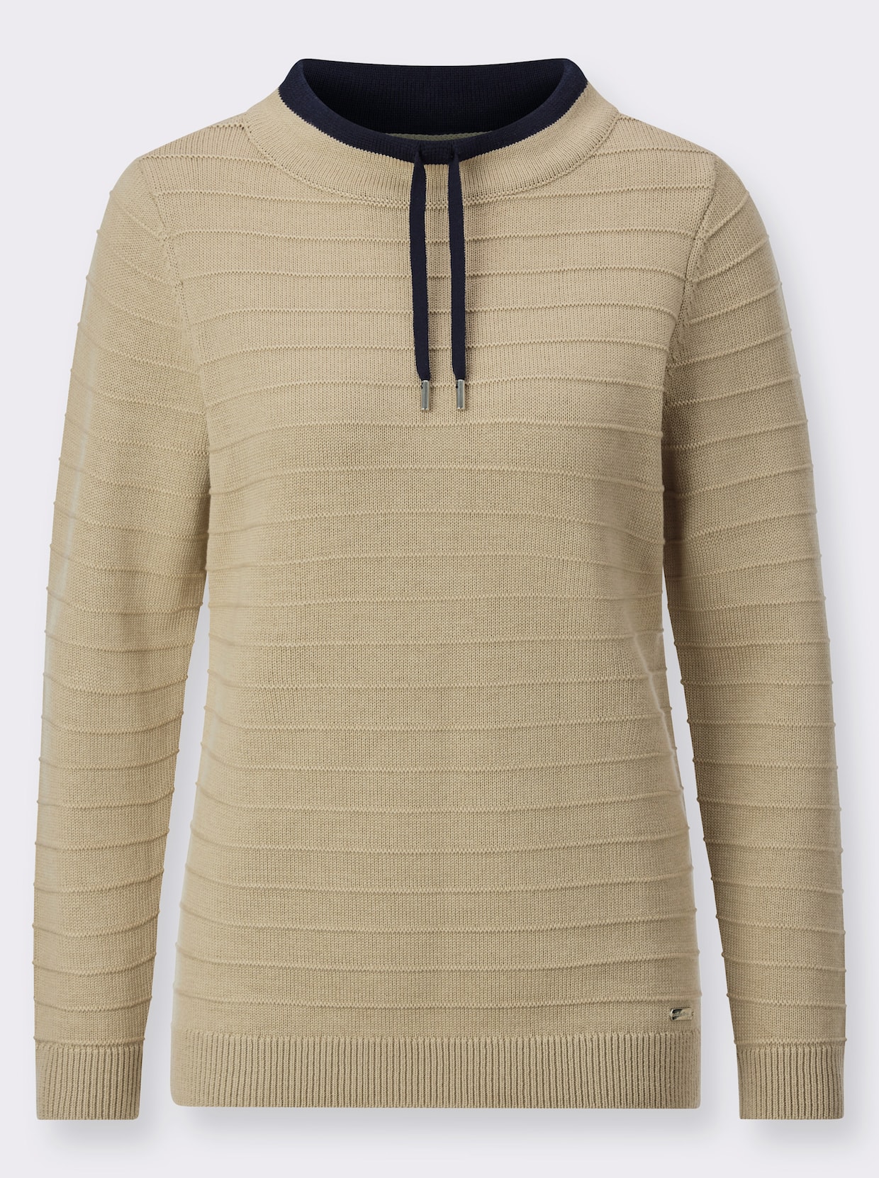 Langarm-Pullover - beige