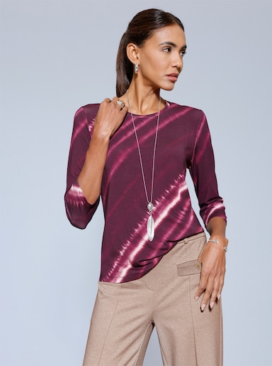 Shirt im modischen Farbverlauf - burgund-bordeaux-bedruckt