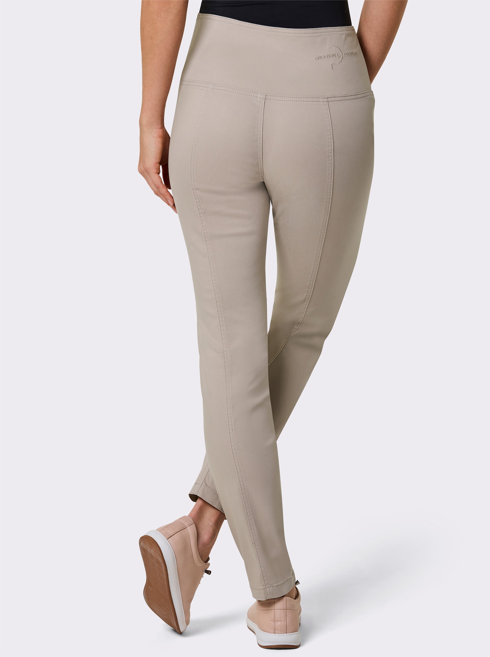 CREATION L PREMIUM High-waist-Jeans mit Komfort-Bund - sesam