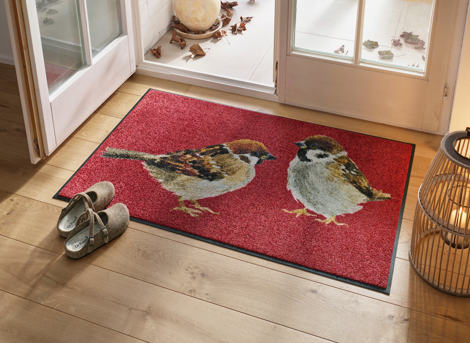 wash+dry by Kleen-Tex Voetmat - donkerrood