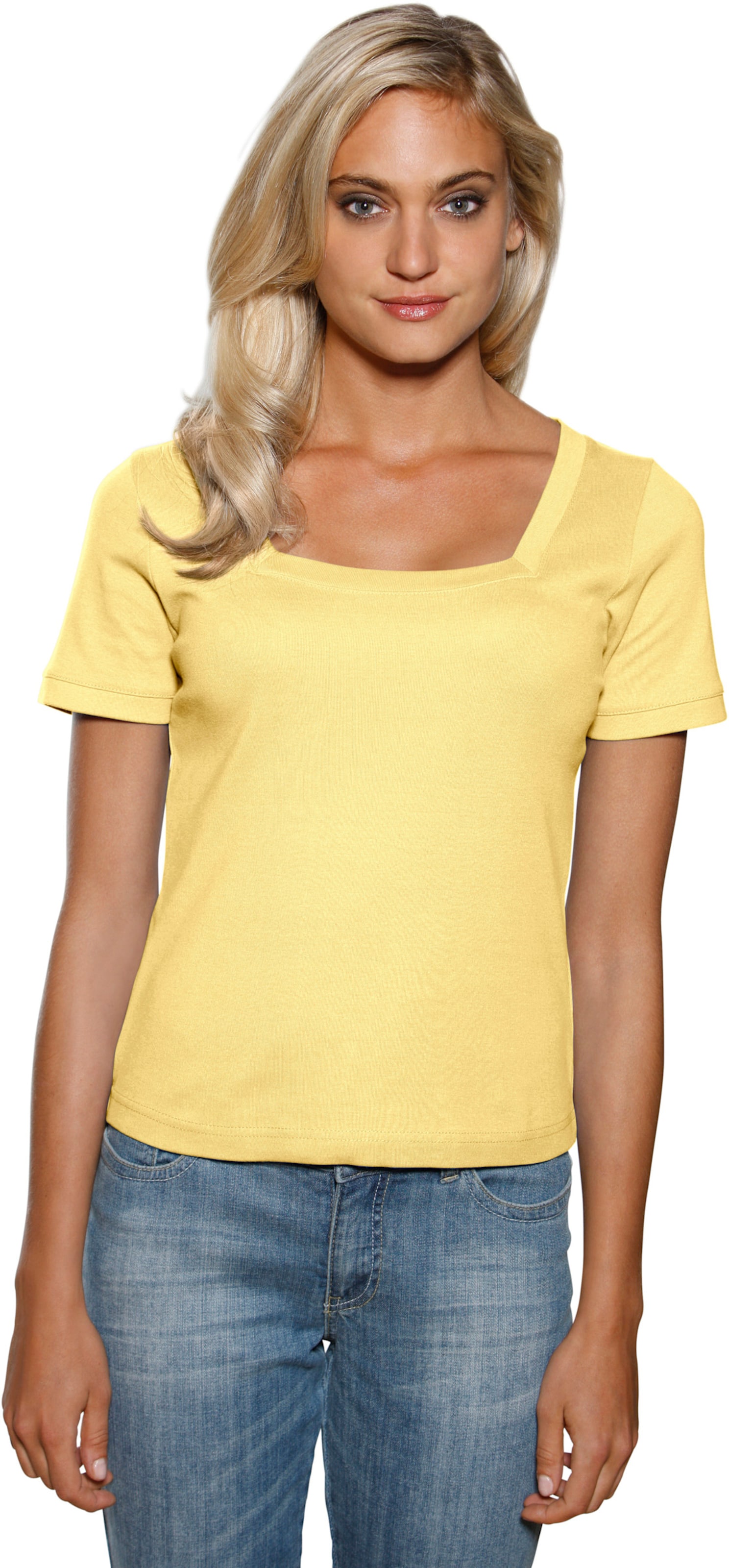Witt Damen Carré-Shirt, gelb