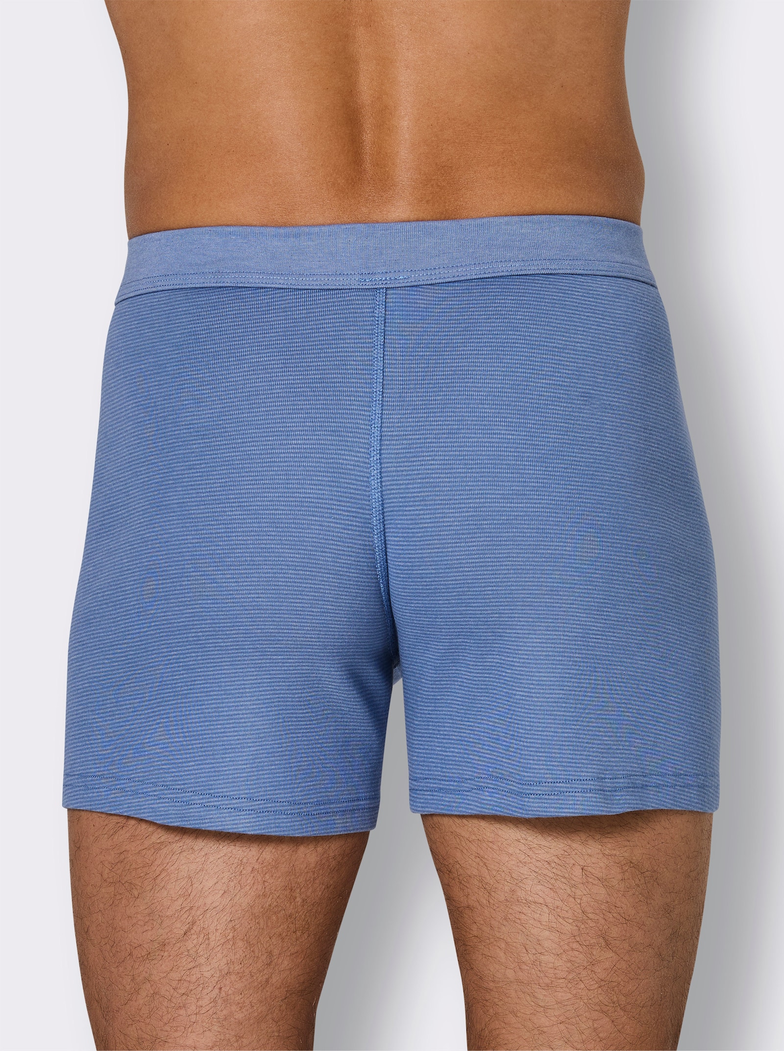 wäschepur men Boxershorts - hellblau-geringelt