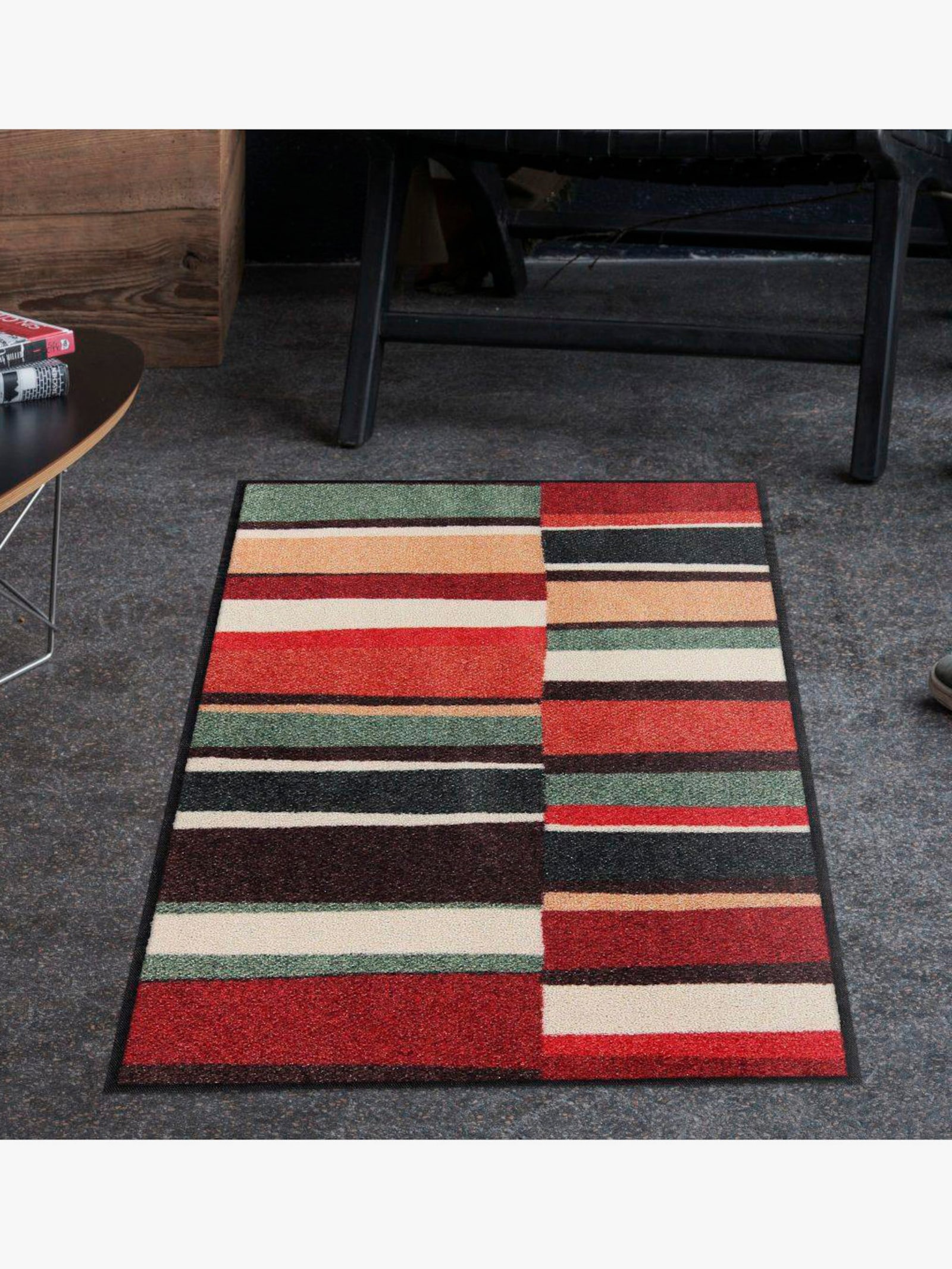 Salonloewe Fußmatte - rot-bunt
