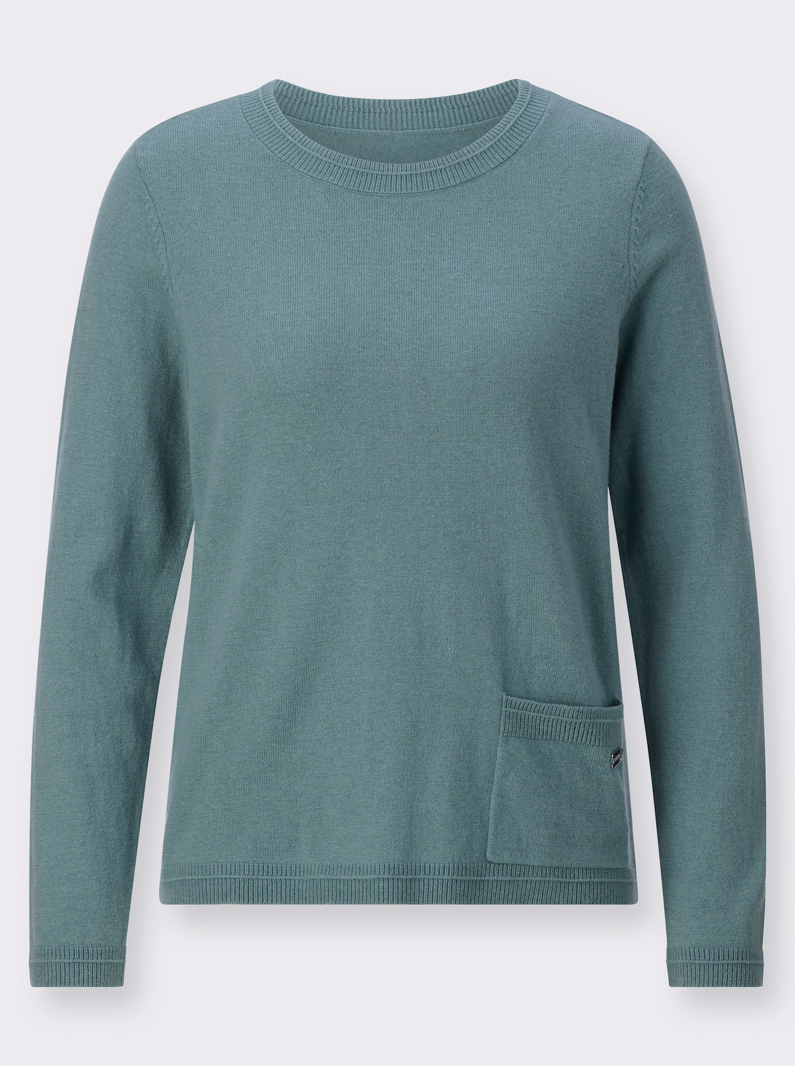 Pullover mit Woll-Anteil - jade