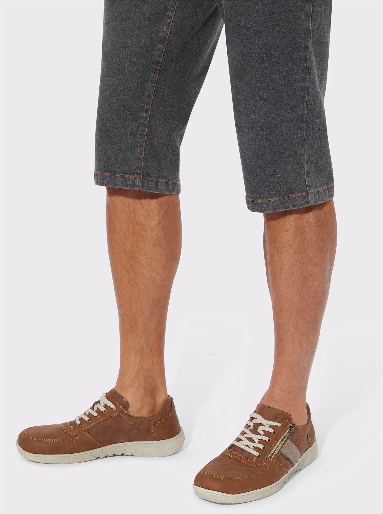 Jeansbermudas - anthrazit-denim