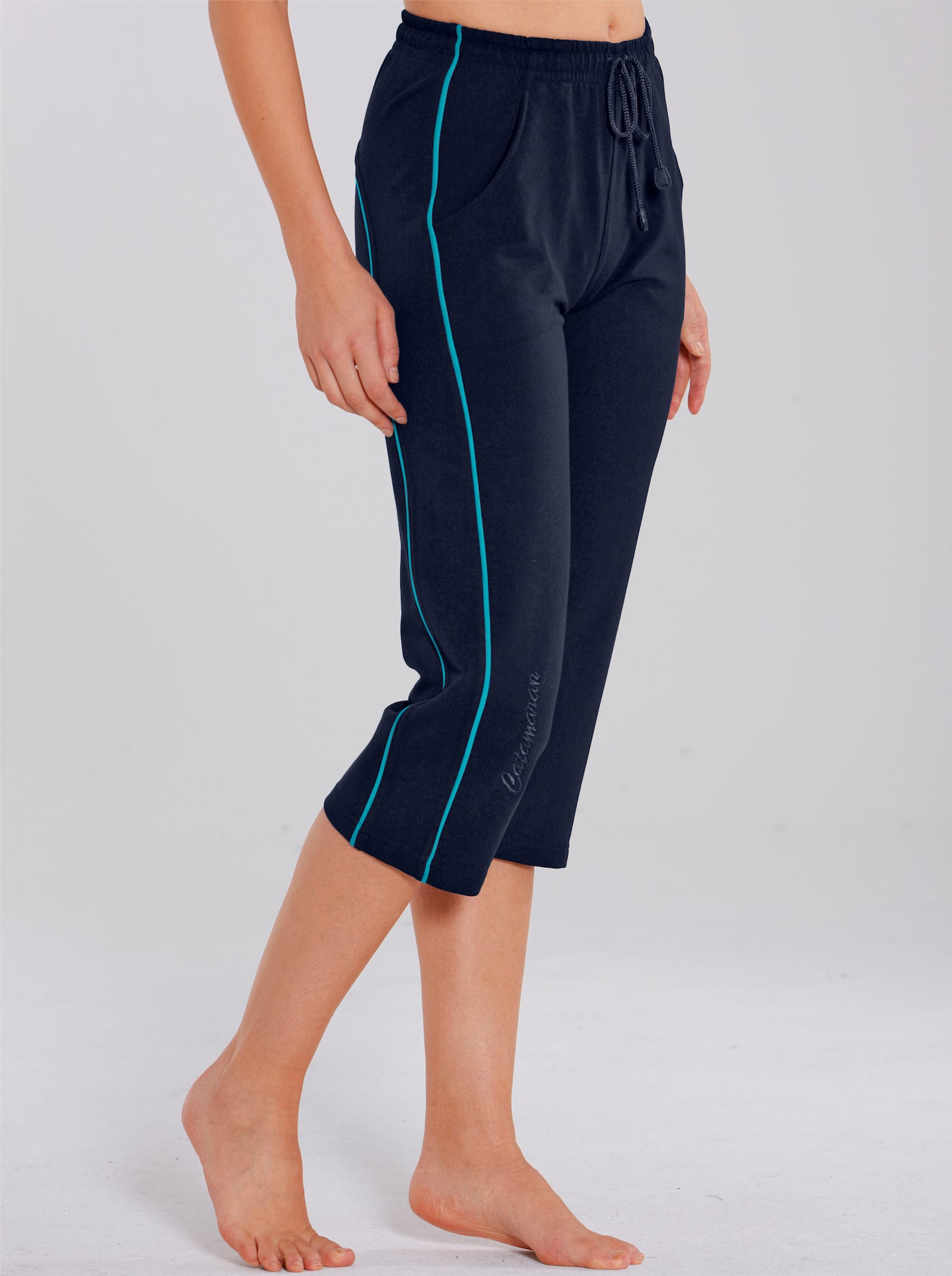 Catamaran Sports Freizeithose in 3/4-Länge - marine-türkis