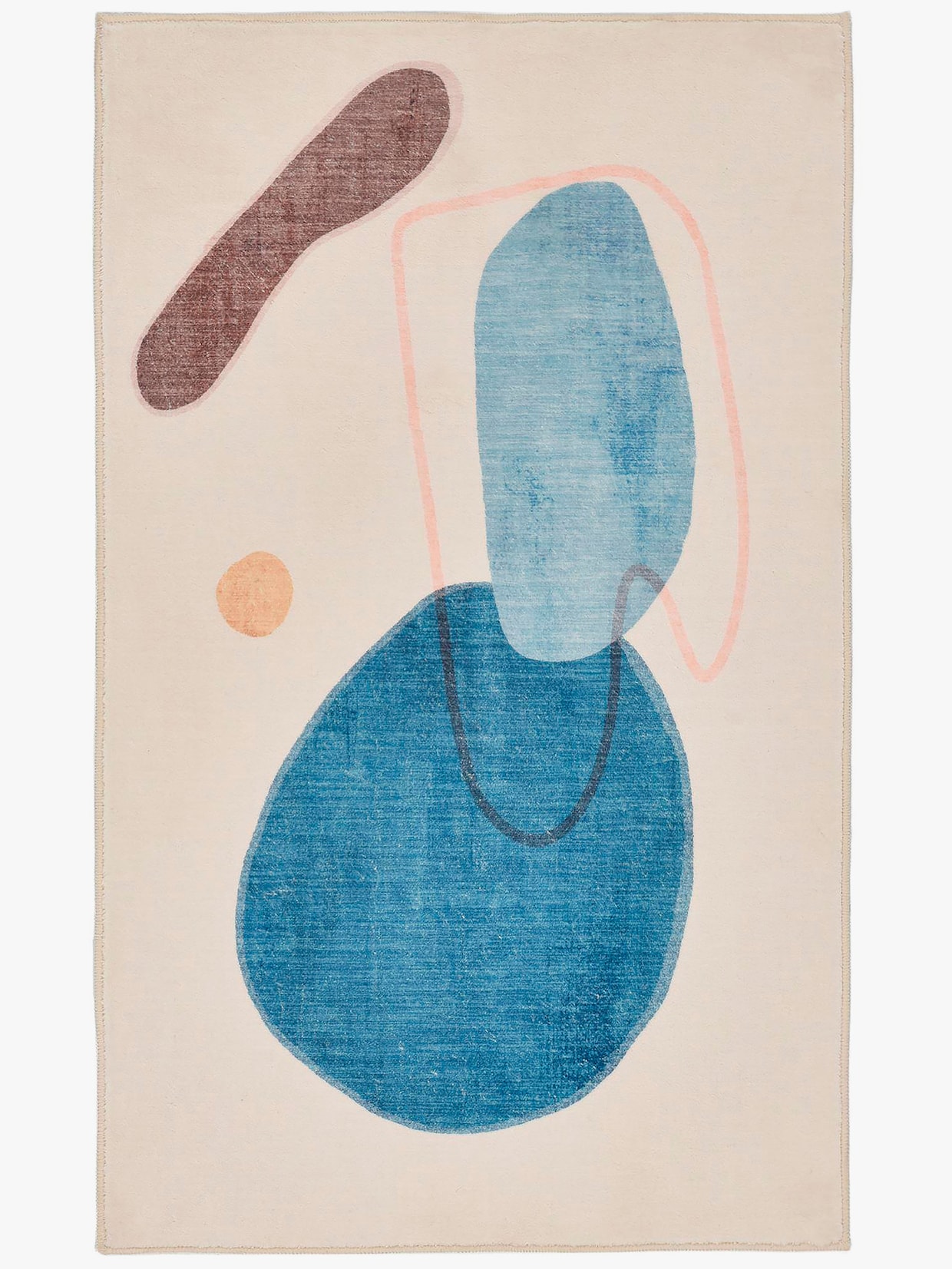 Theko Badematte - natur-blau