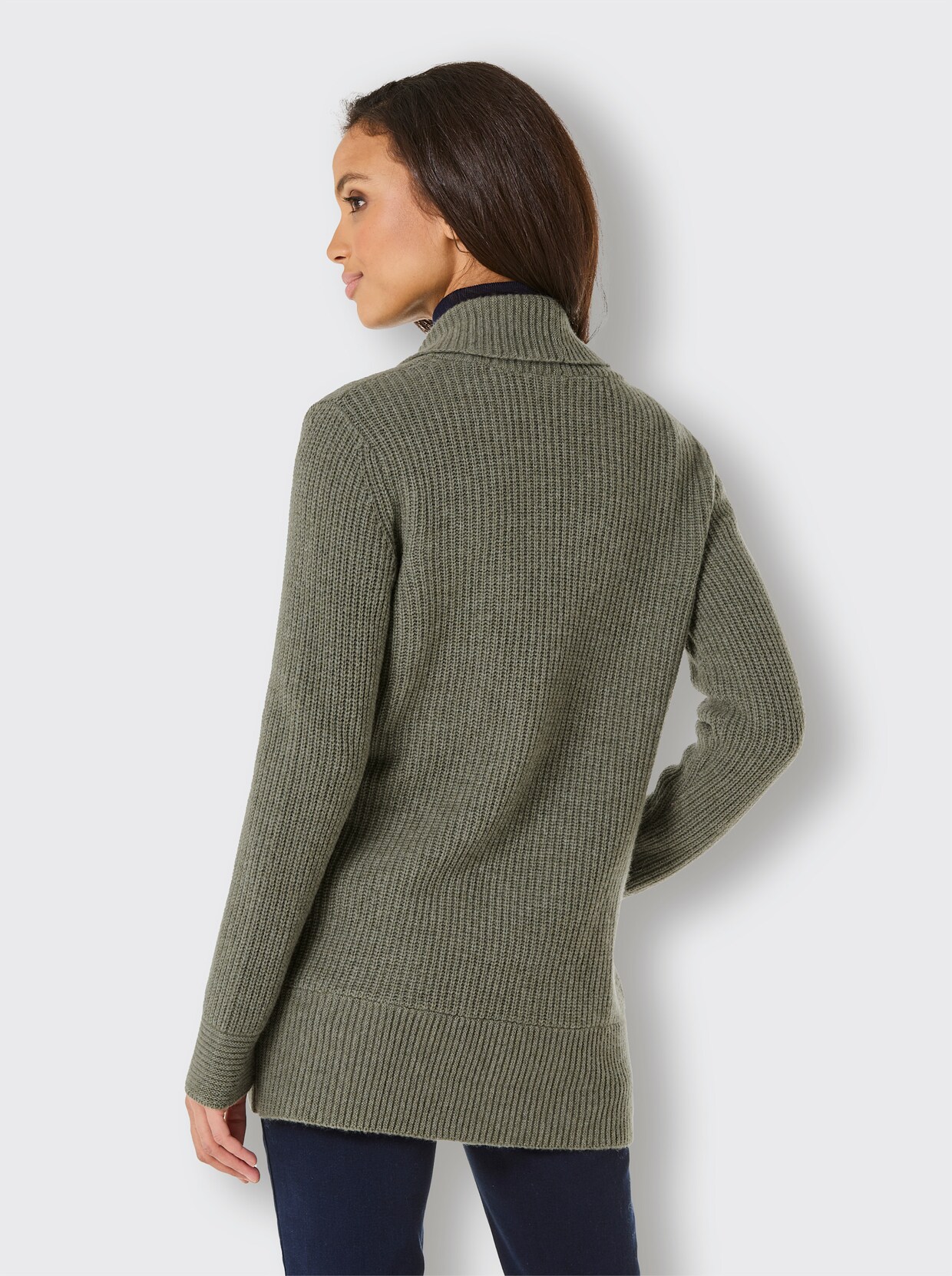 CREATION L PREMIUM Strickjacke - khaki-meliert
