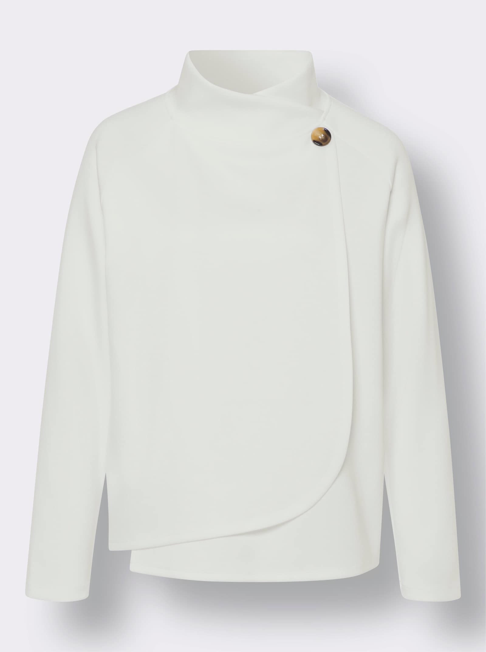 heine Sweatshirt in asymmetrischer Wickel-Optik - ecru