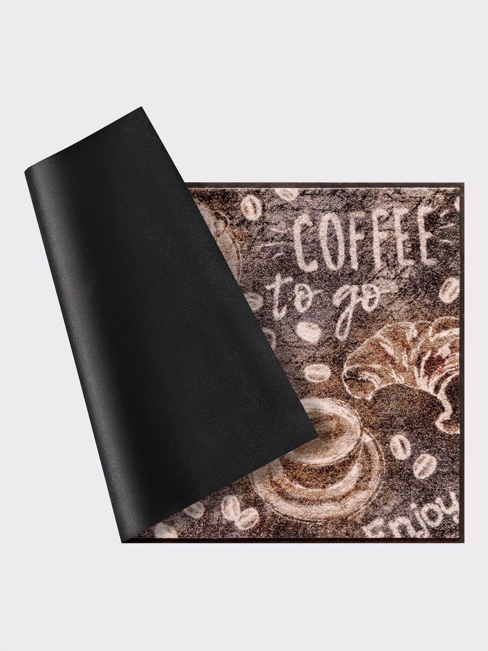 wash+dry by Kleen-Tex Fußmatte - grau-braun-bedruckt