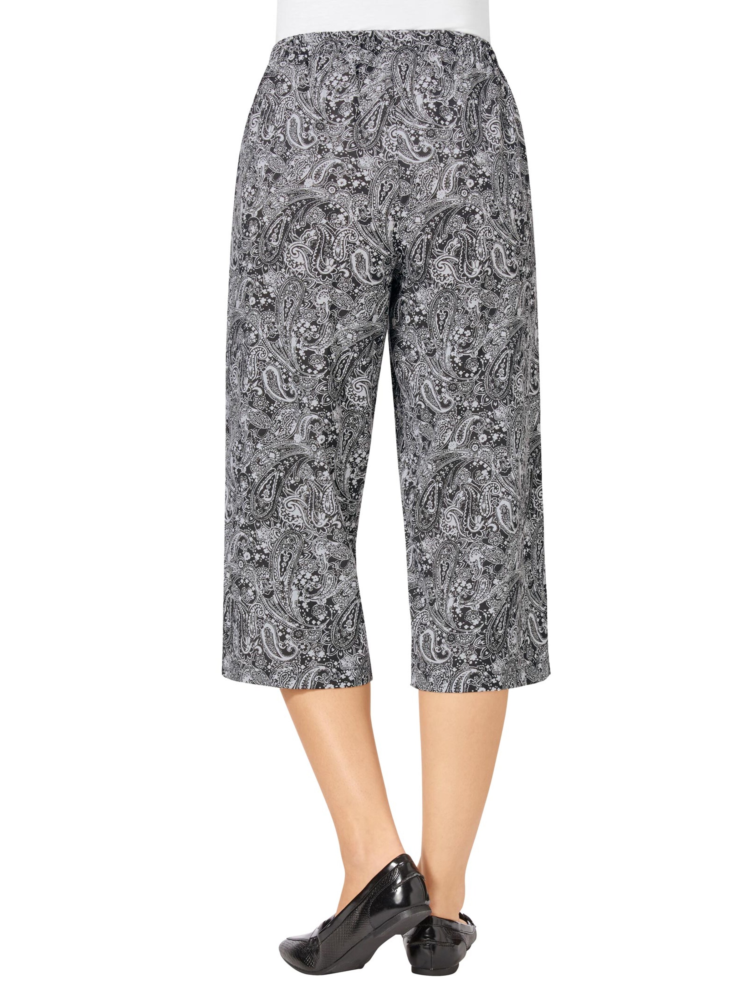 Hosenrock - schwarz-weiß-gemustert