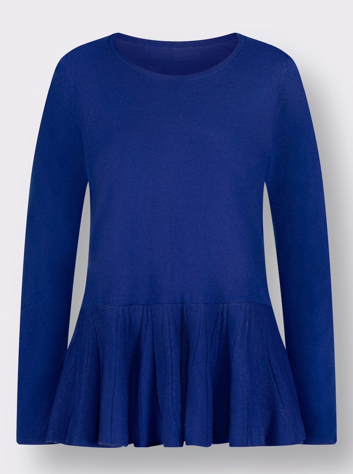 Rundhals-Pullover - royalblau