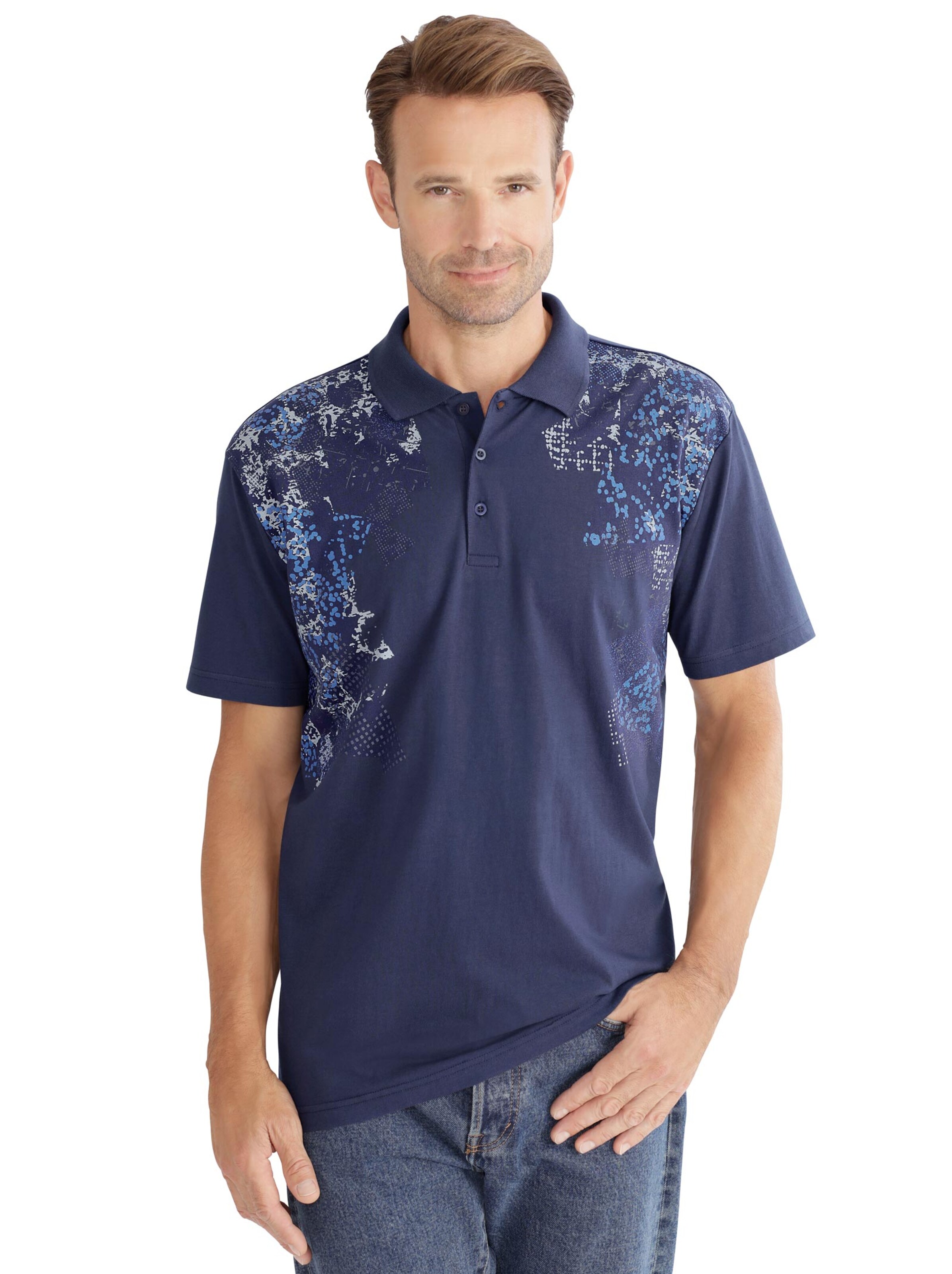 Poloshirt - marine-bedruckt