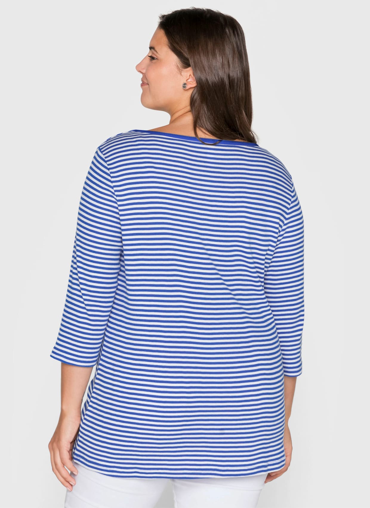 sheego Ringelshirt - royalblau
