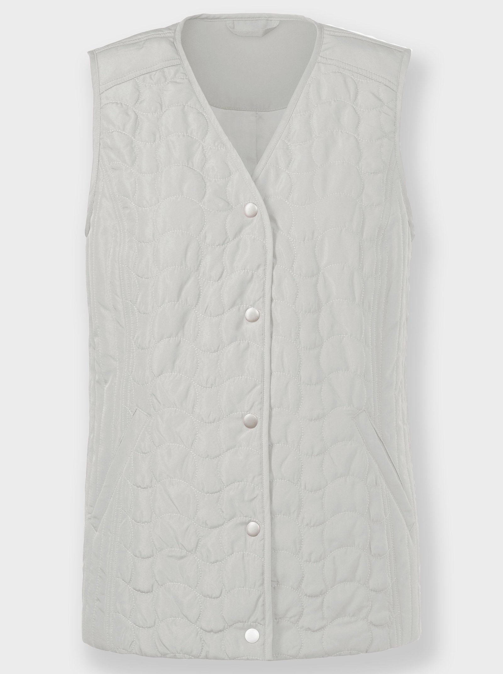 Bodywarmer van microgaren - lichtgrijs