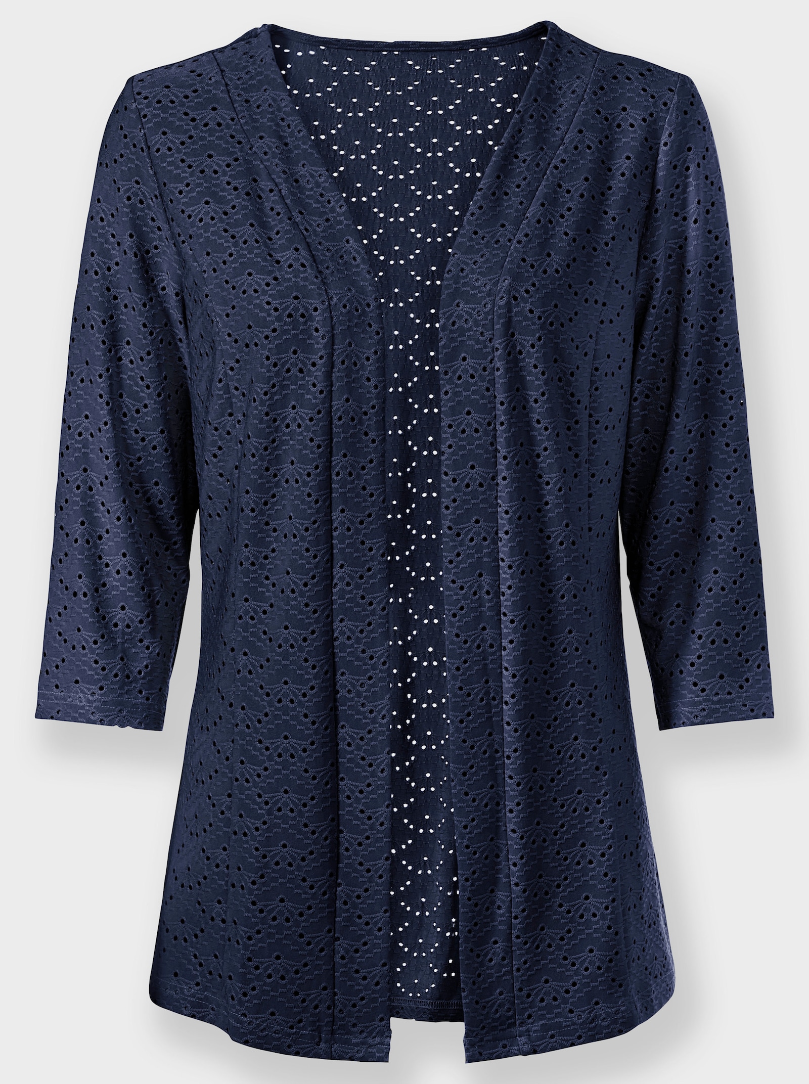 Shirtjacke leicht transparent - marine