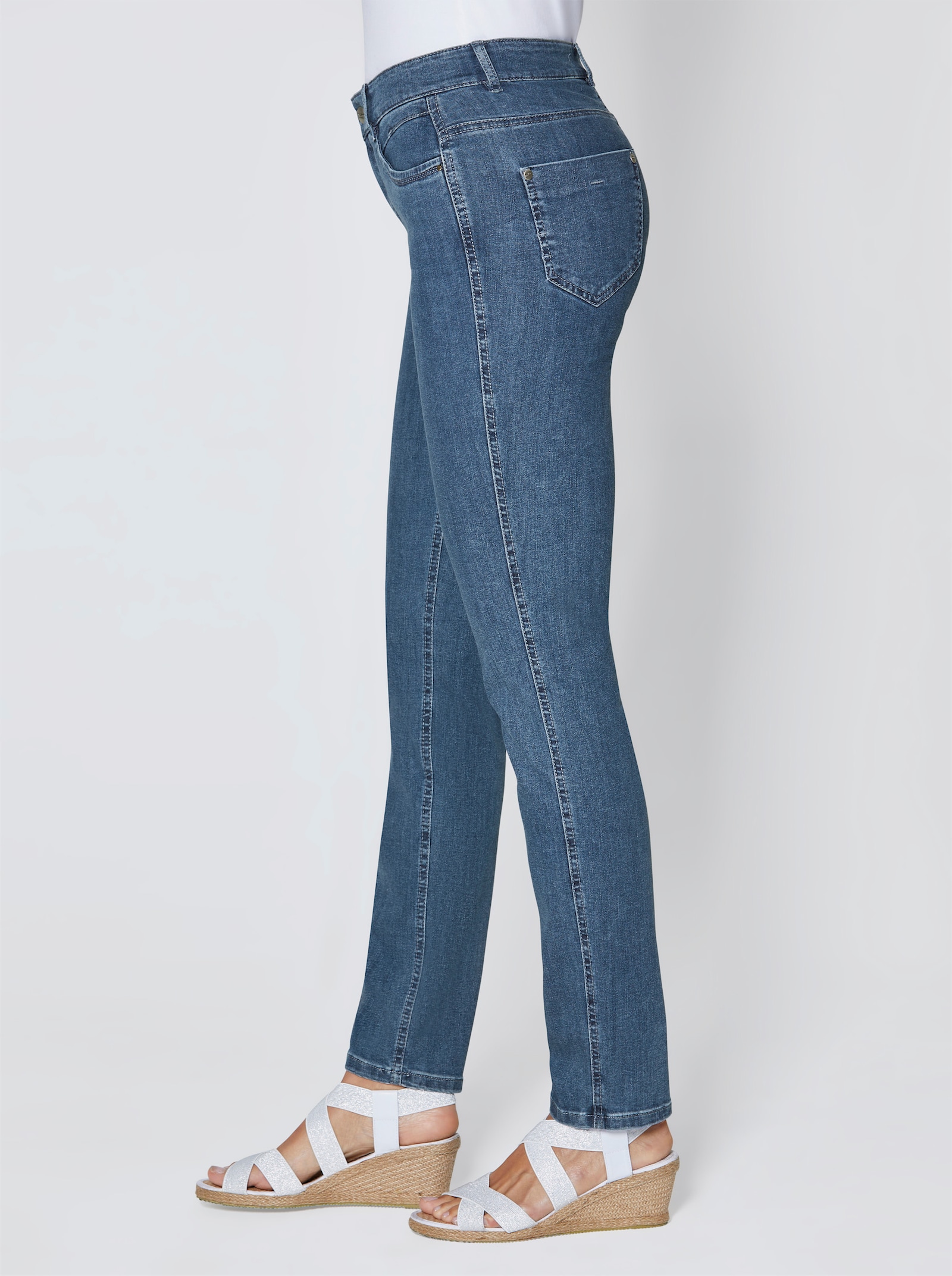 Ascari Stretchjeans in strak model - jeansblauw