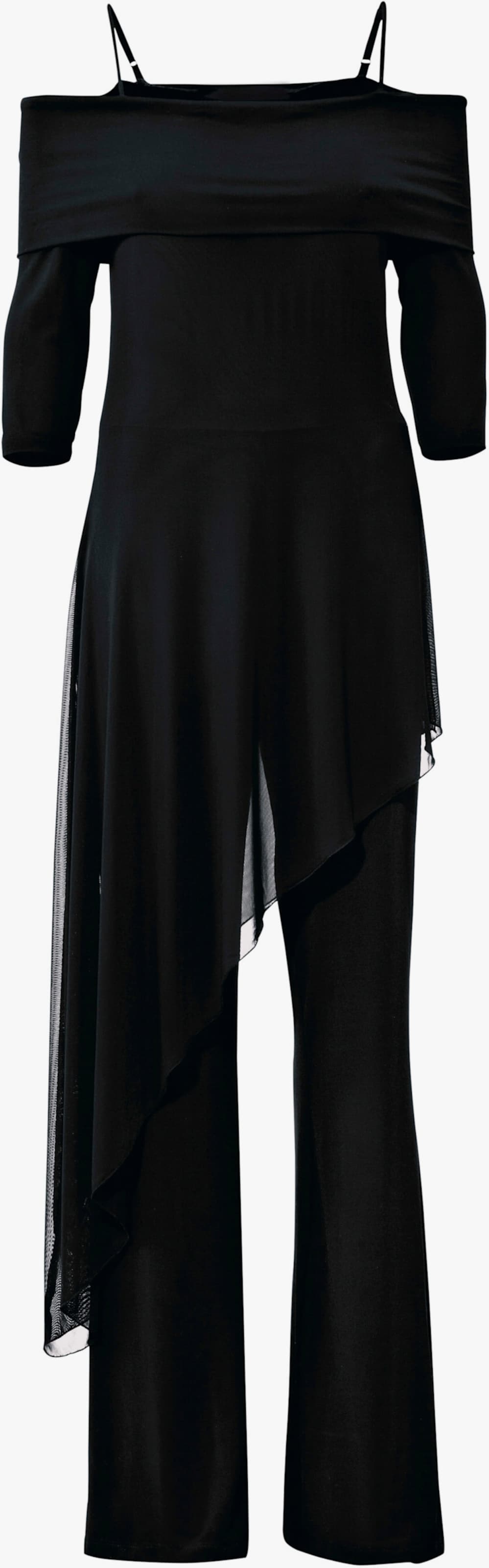 heine Overall met carmenhals - zwart