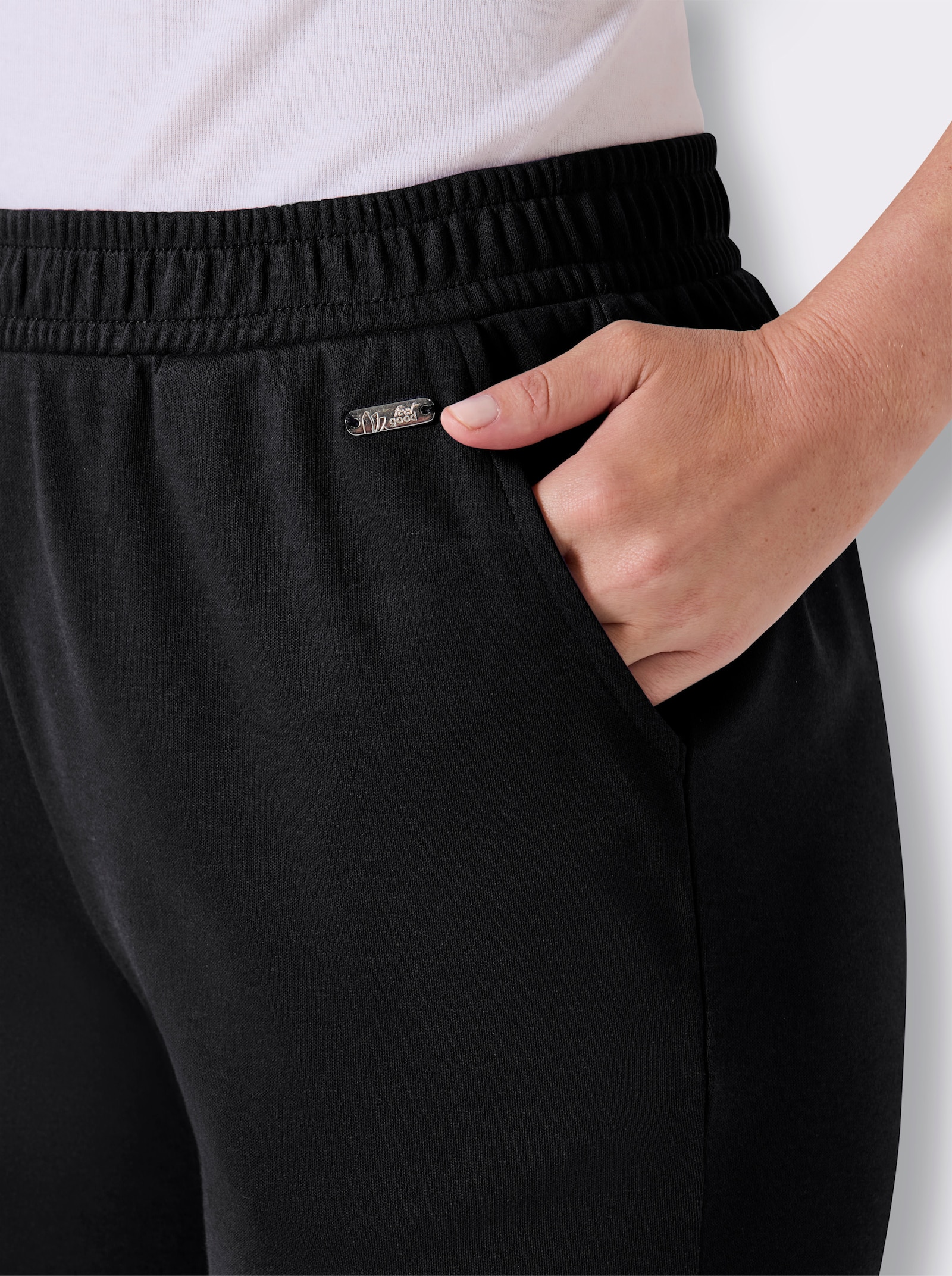 feel good 3/4-Hose in Interlock-Qualität - schwarz