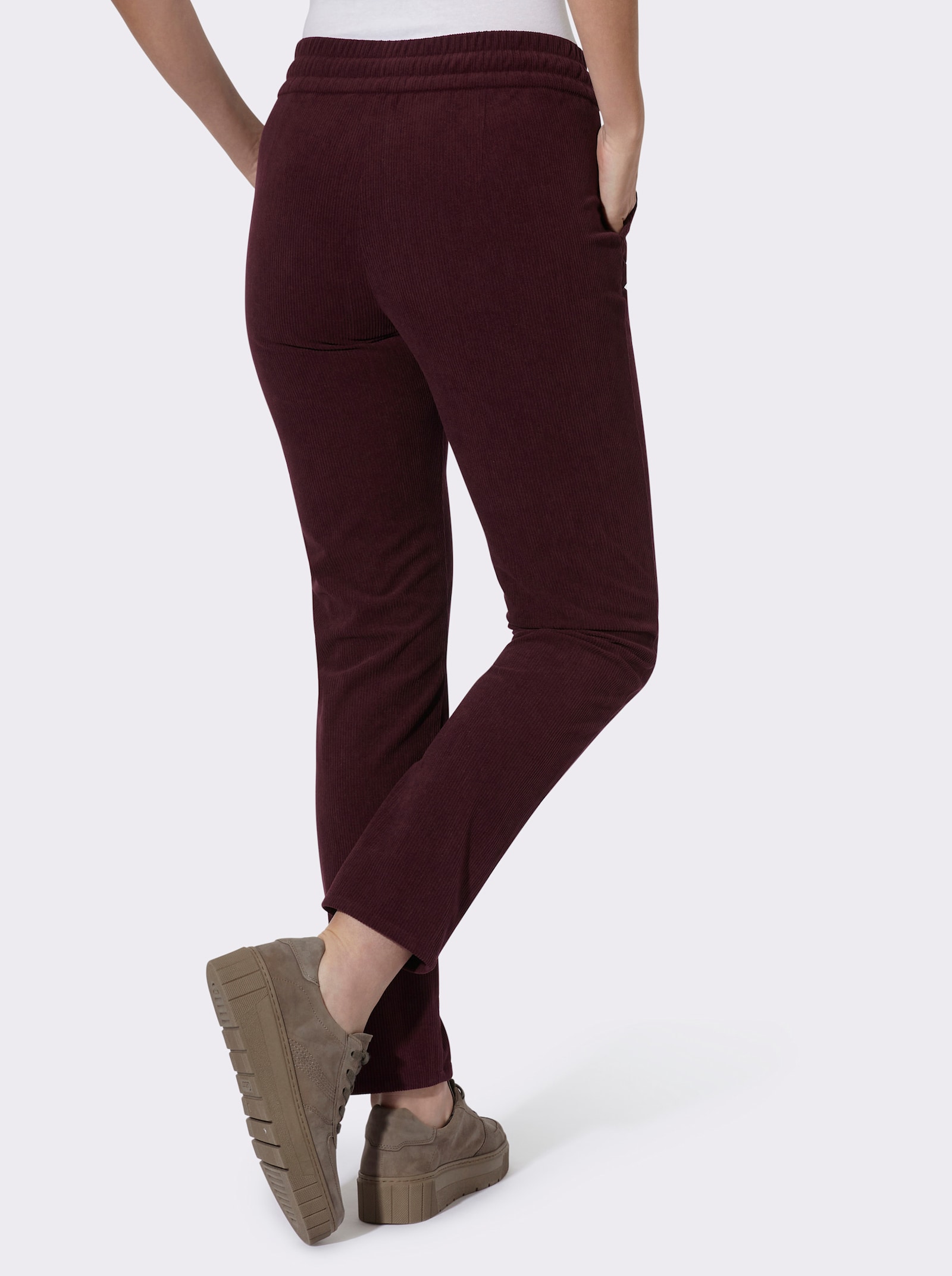 heine Cordhose mit Dehnbund - burgund