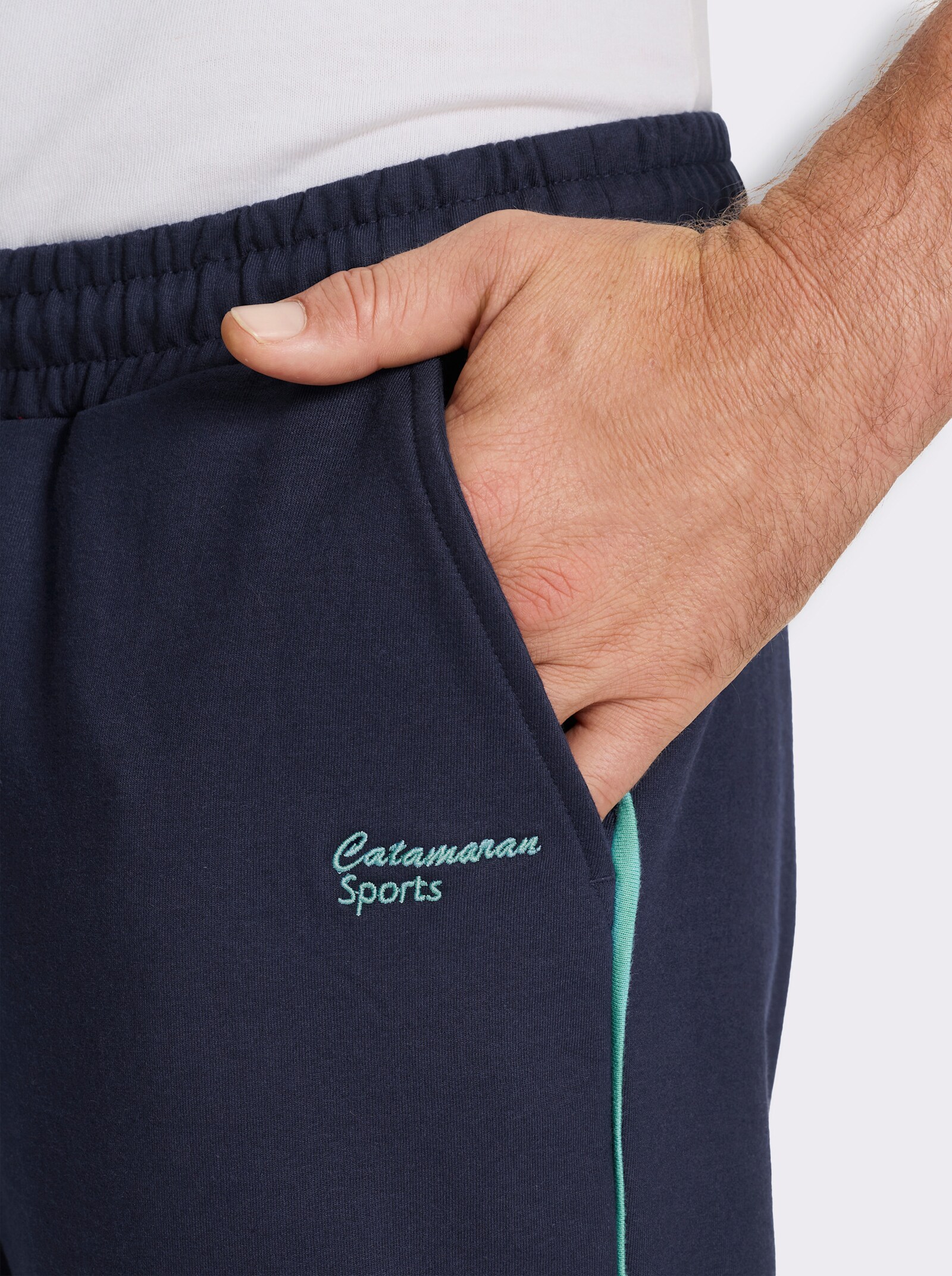 Catamaran Sports Sweathose mit seitlicher Paspel - marine-salbei