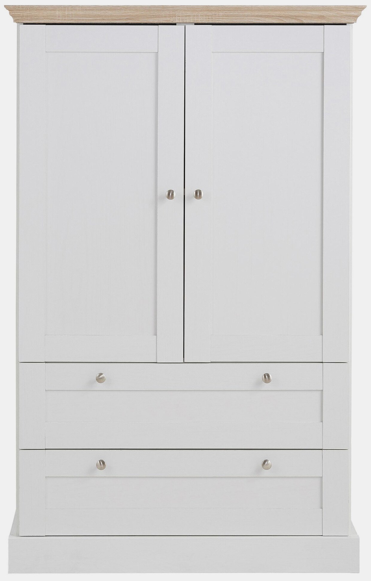 Home affaire Drehtürenschrank - weiß/eichefarben
