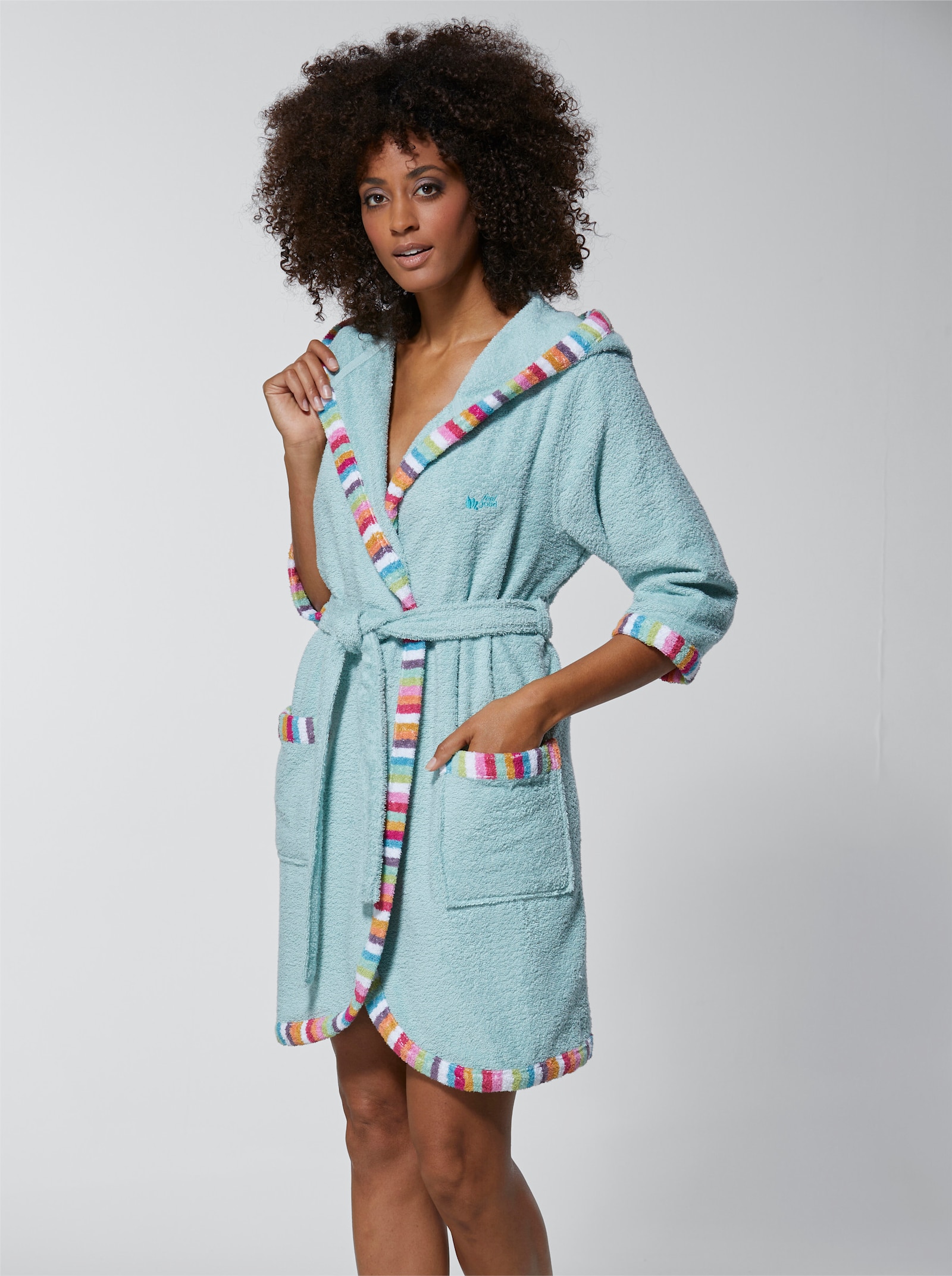 feel good Bademantel - kalkmint