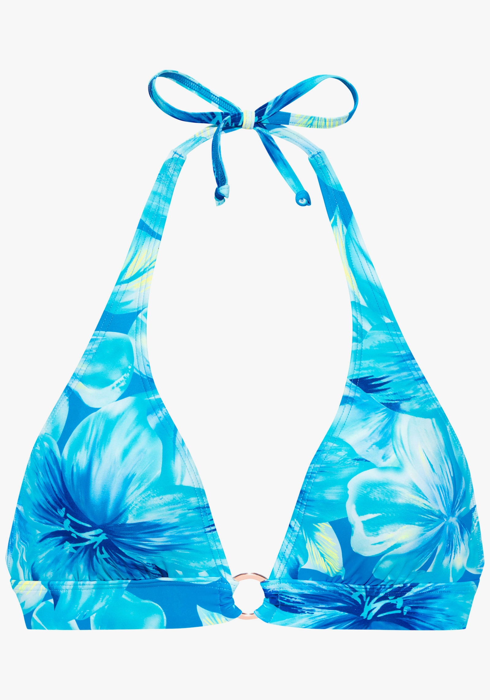 s.Oliver Triangel-Bikini-Top - türkis bedruckt