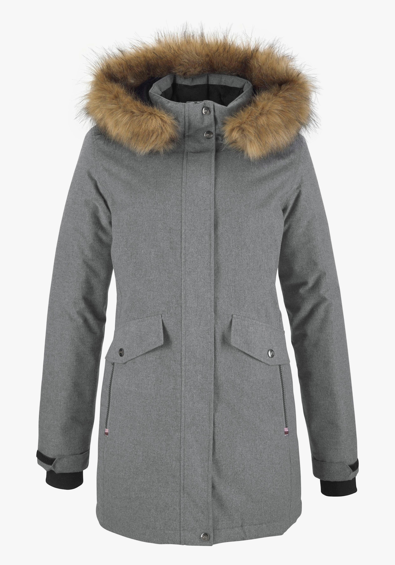 Polarino Funktionsparka - grau-meliert