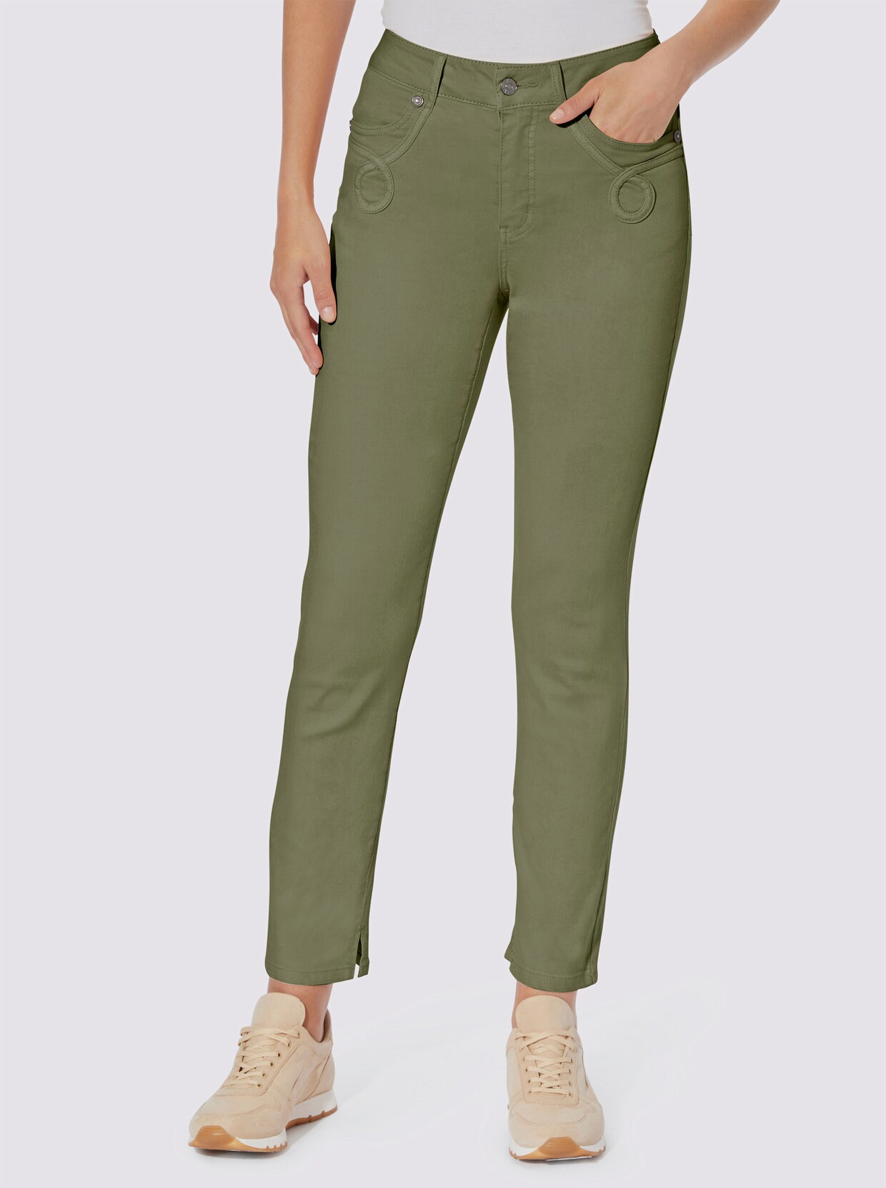 heine Push-up-Jeans - oliv