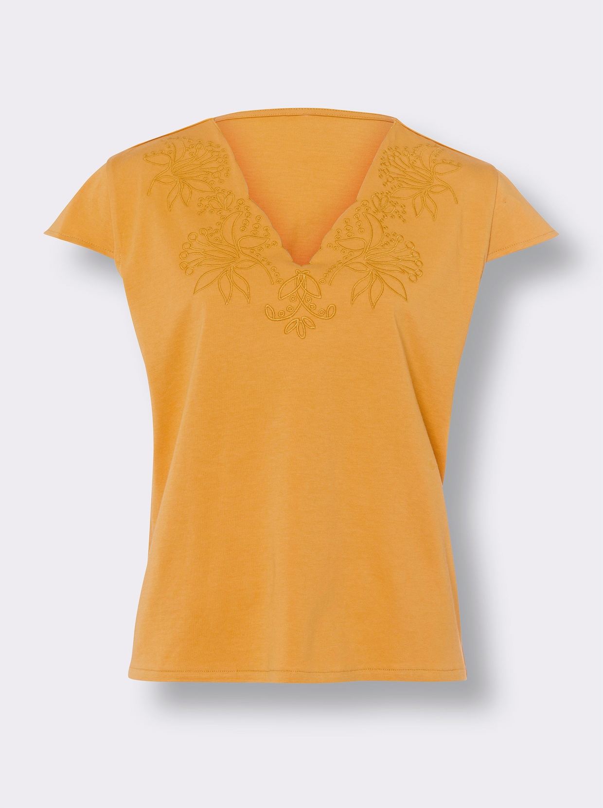 heine Shirt met korte mouwen - oker