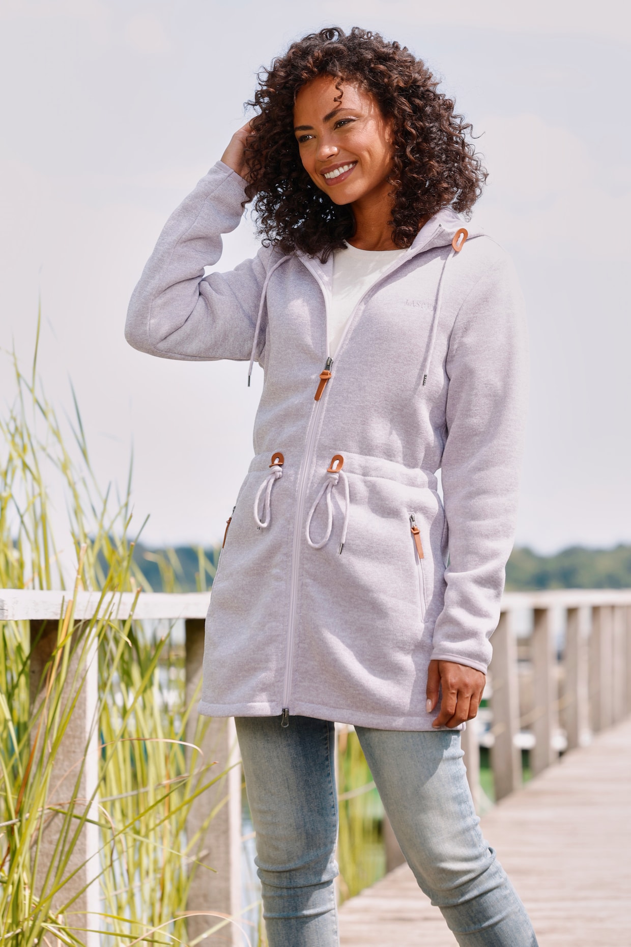 LASCANA Fleecejacke - lila